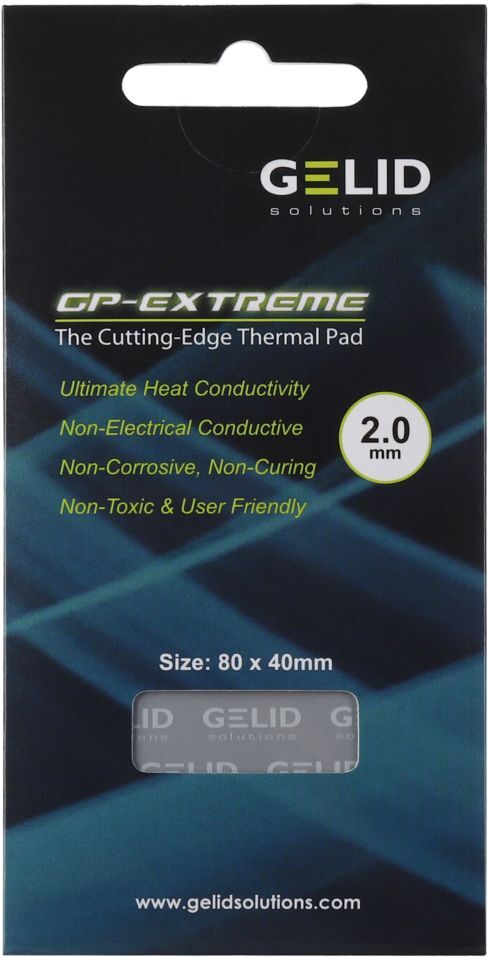 Термопрокладка Gelid Solutions GP-Extreme 80x40x2.0 mm (TP-GP01-D)фото