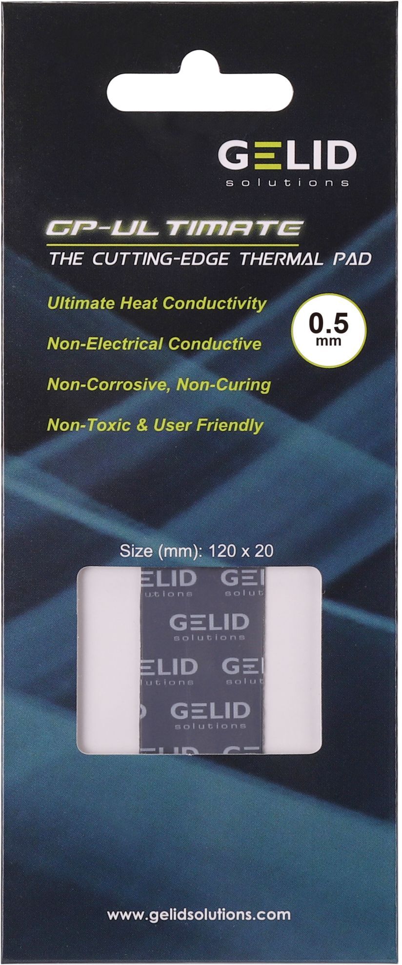 Термопрокладка Gelid Solutions GP-Ultimate 120x20x0.5 mm (TP-GP04-R-A)фото