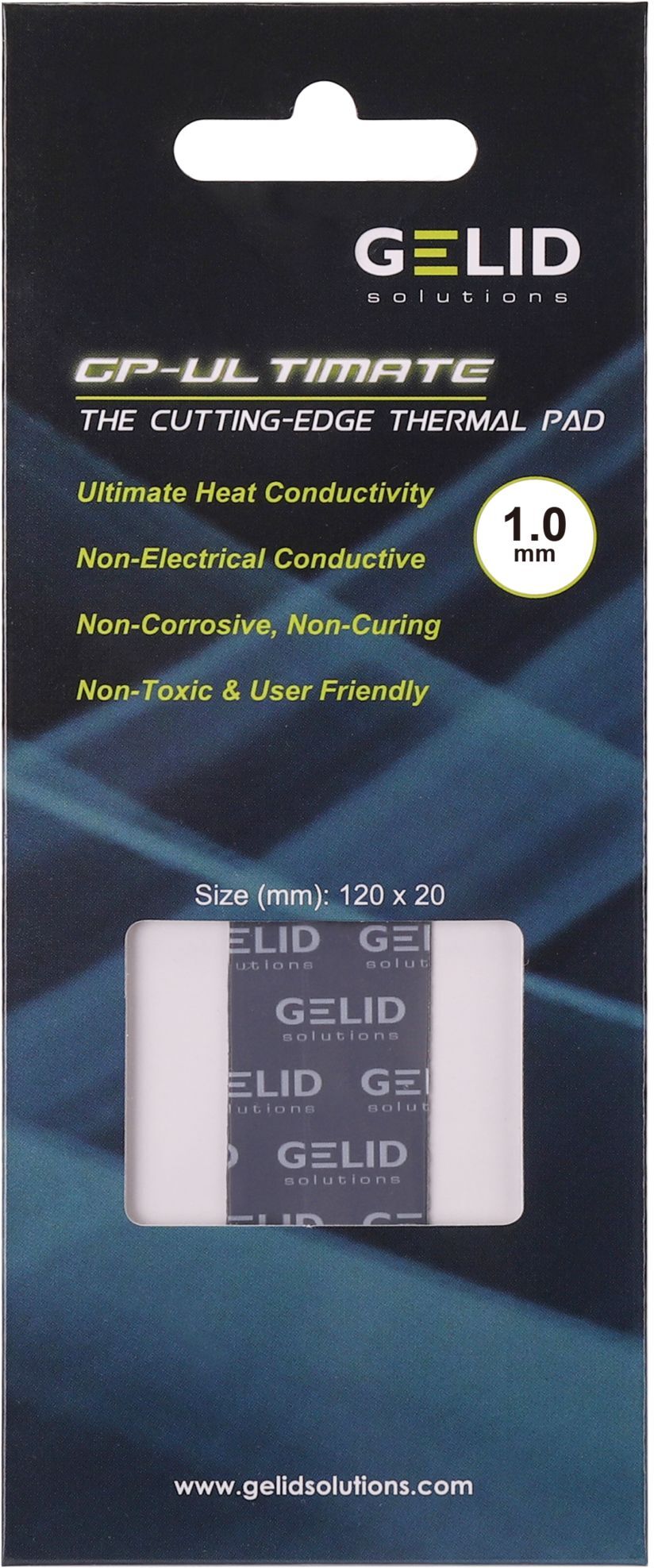 Термопрокладка Gelid Solutions GP-Ultimate 120x20x1.0 mm (TP-GP04-R-B)фото