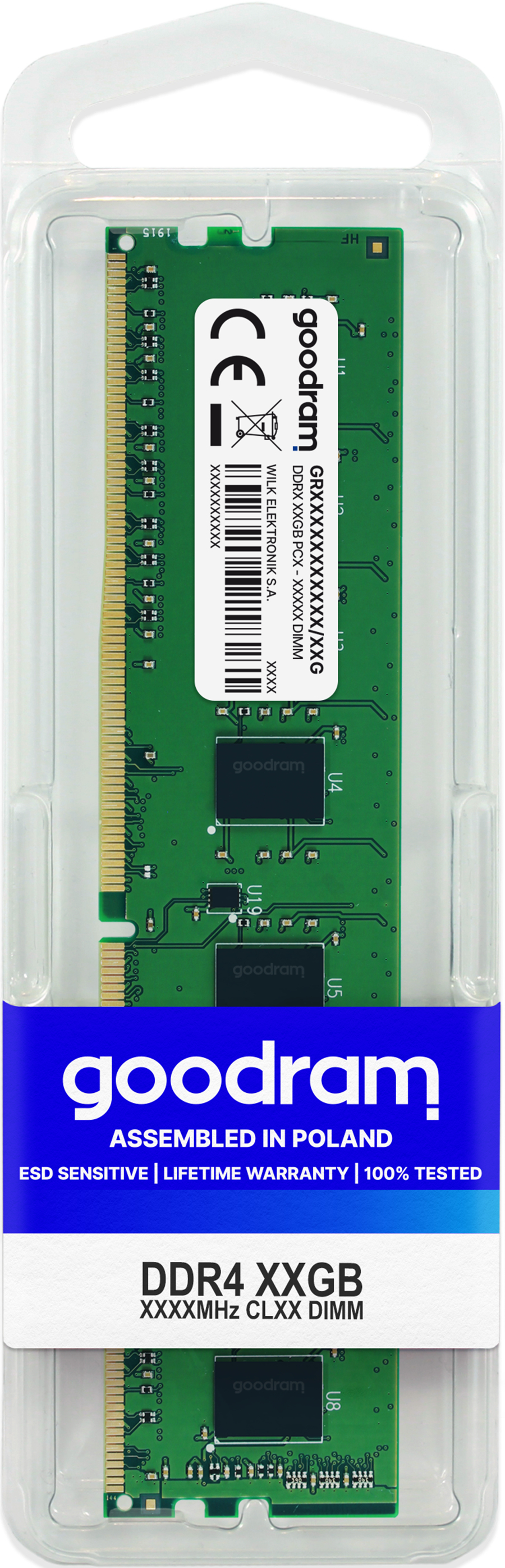 Пам'ять для ПК Goodram DDR4 16GB 2666 MHz (GR2666D464L19/16G)фото