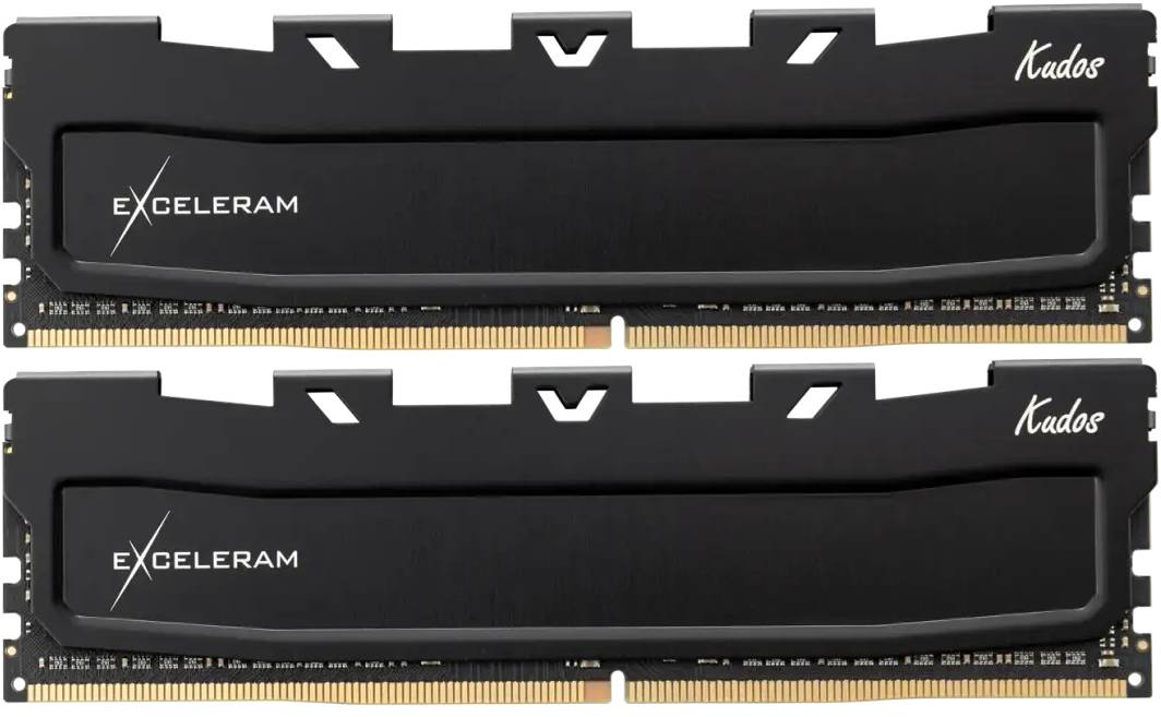 Пам'ять для ПК Exceleram DDR4 16GB (2x8GB) 3200 MHz Kudos Black (EKBLACK4163216AD) фото2