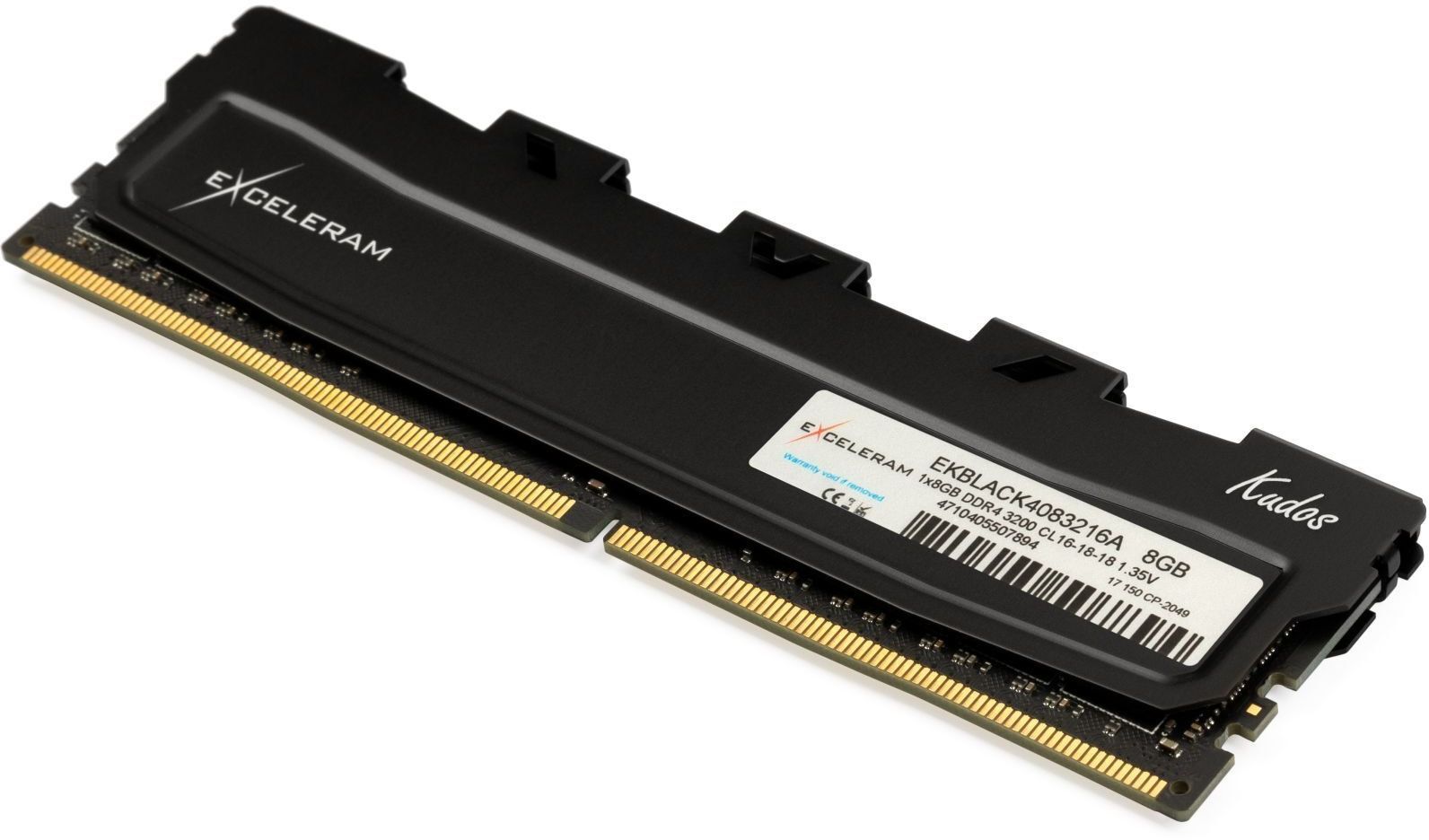 Пам'ять для ПК Exceleram DDR4 8GB 3200 MHz Kudos Black (EKBLACK4083216A) фото3