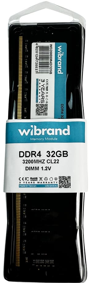 Пам'ять для ПК Wibrand DDR4 32GB 3200 MHz (WI3200DDR4D/32GB)фото3