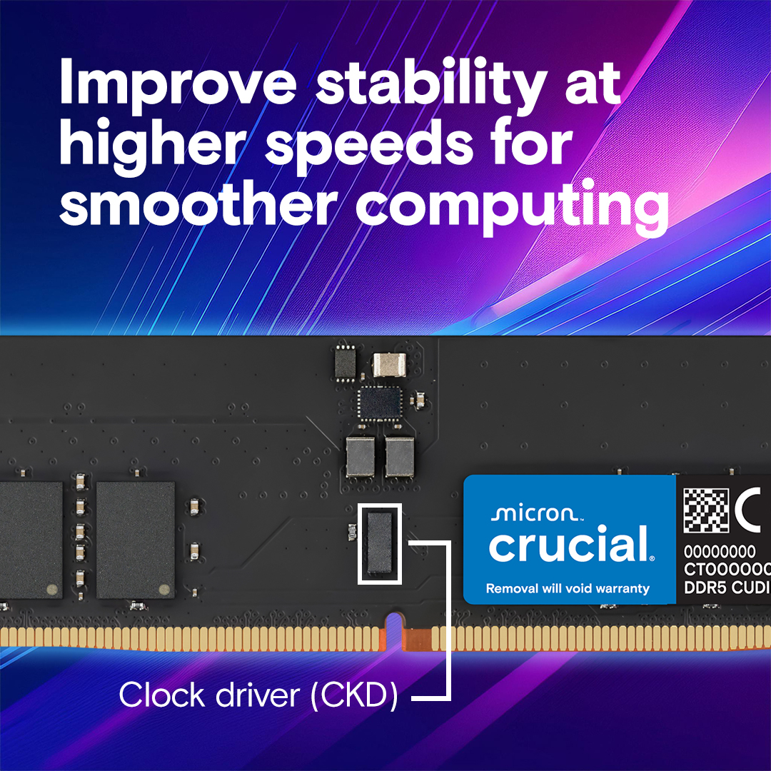 Пам'ять для ПК Micron DDR5 16GB 6400 MHz (CT16G64C52CU5) фото4