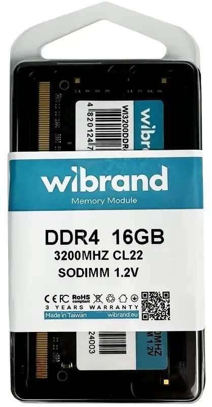 Память для ноутбука Wibrand SoDIMM DDR4 16GB 3200 MHz (WI3200DDR4S/16GB) фото