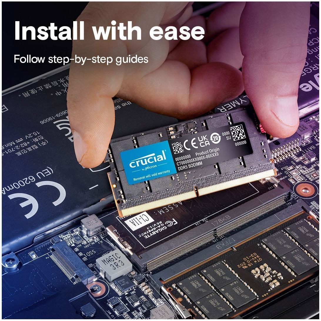 Память для ноутбука Micron SoDIMM DDR5 16GB 5600 MHz (CT16G56C46S5T) фото