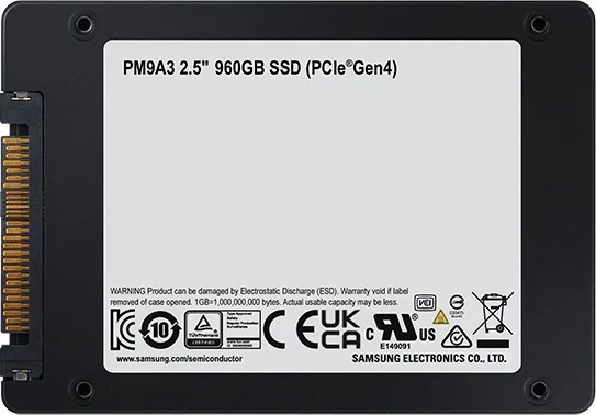 SSD накопитель SAMSUNG U.2 2.5" 960GB PM9A3 (MZQL2960HCJR-00A07) фото 5