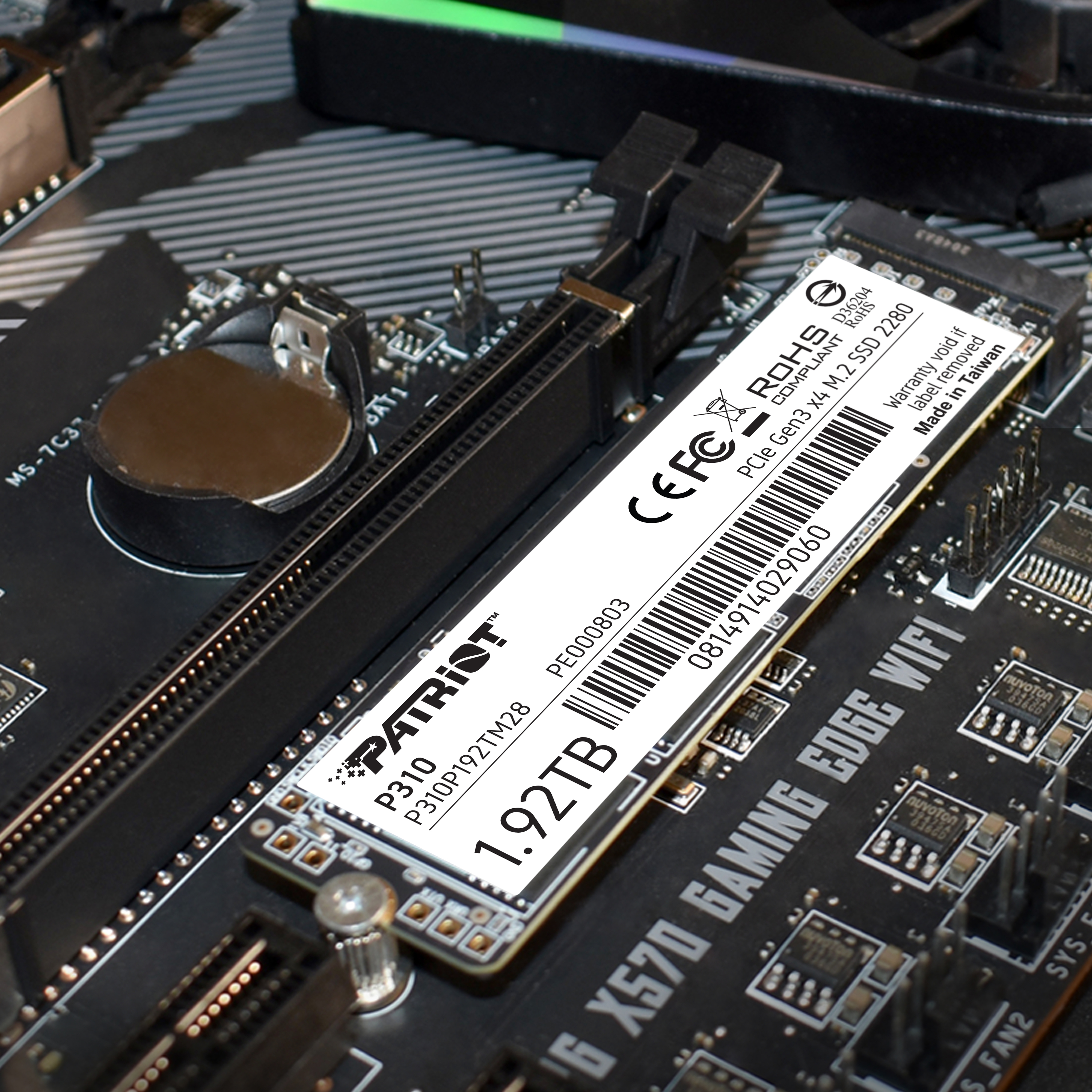 SSD накопитель Patriot M.2 2280 1.92TB (P310P192TM28) фото 