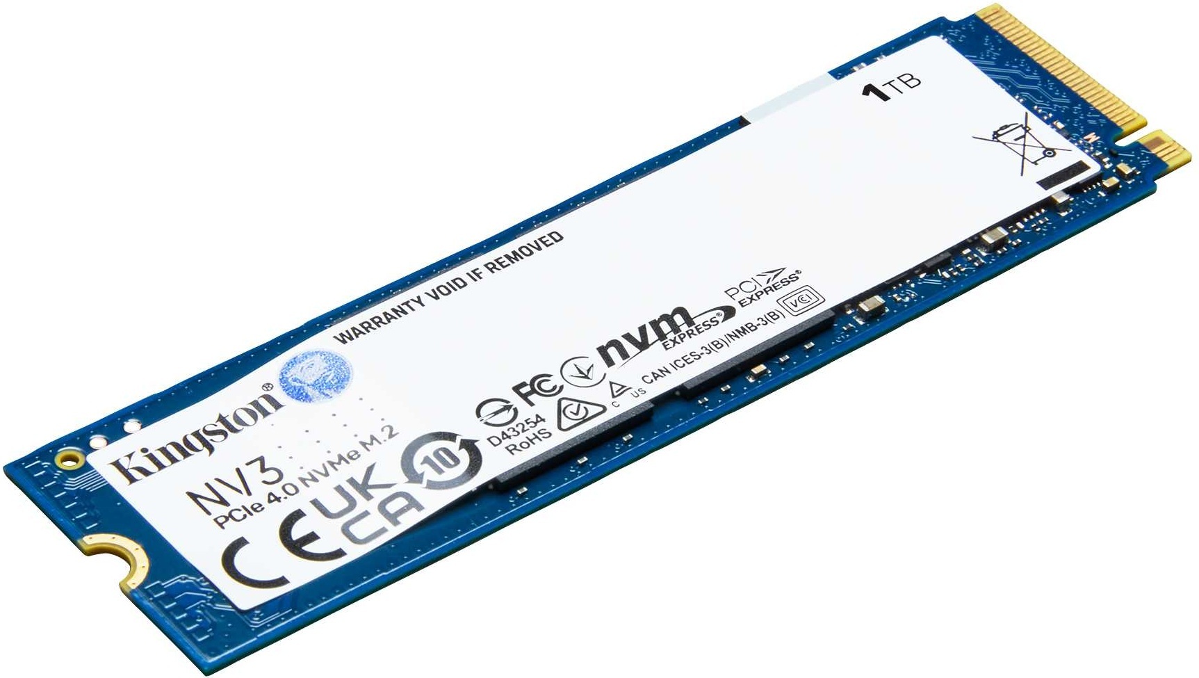 SSD накопитель Kingston M.2 2280 1TB (SNV3S/1000GBK) фото 