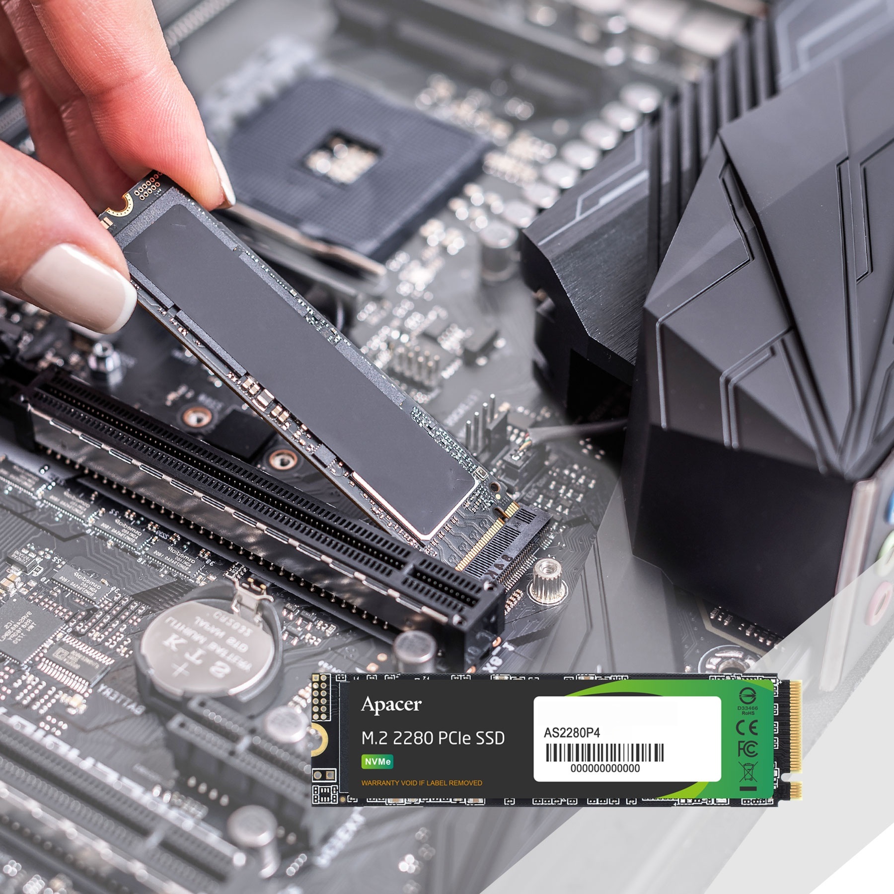 SSD накопитель APACER M.2 2280 512GB AS2280P4 (AP512GAS2280P4) фото 
