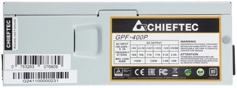 Блок питания CHIEFTEC 400W SMART (GPF-400P) фото6