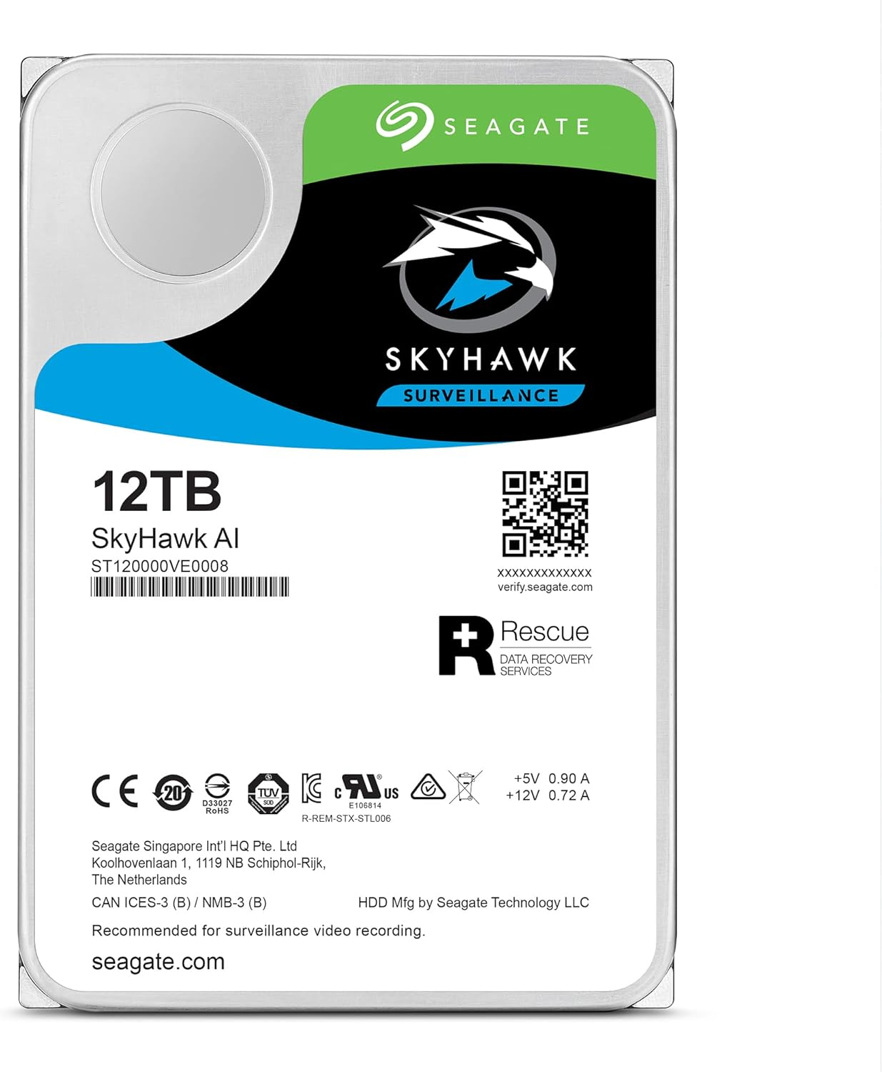 Жесткий диск SEAGATE 3.5" 12TB (ST12000VE003)фото