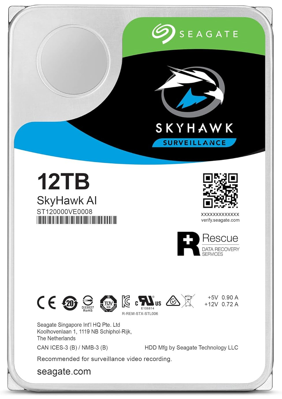 Жесткий диск SEAGATE 3.5" 12TB (ST12000VE003) фото 