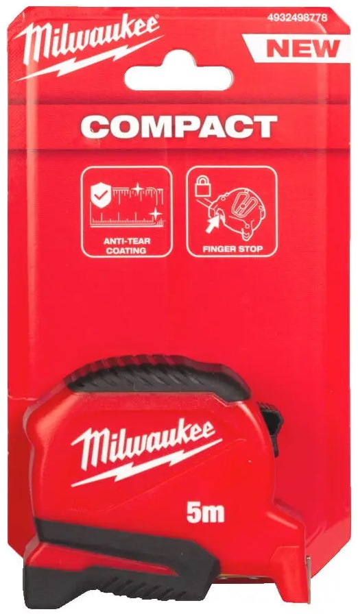 Рулетка Milwaukee Pro Compact, 5м, 19мм (4932498778)фото3