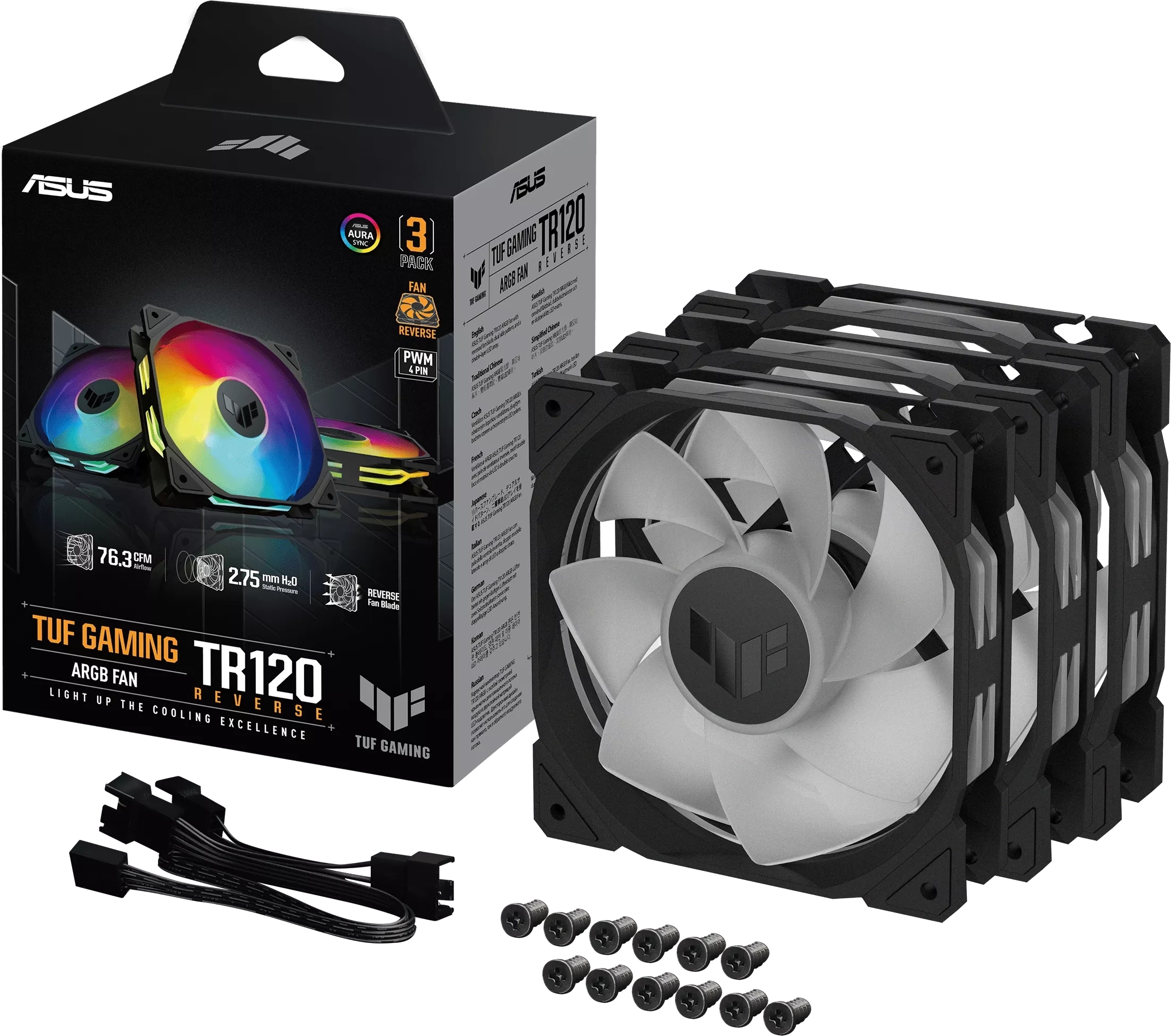 Корпусний вентилятор ASUS TUF Gaming TR120 Black (90DA00D0-B09020) фото14