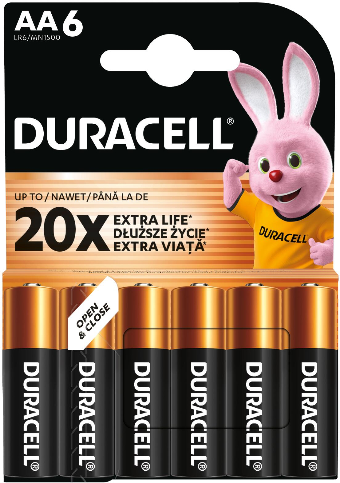 Батарейки Duracell Basic AA алкалиновые 1.5V LR03 6 шт (5000394142183) фото 