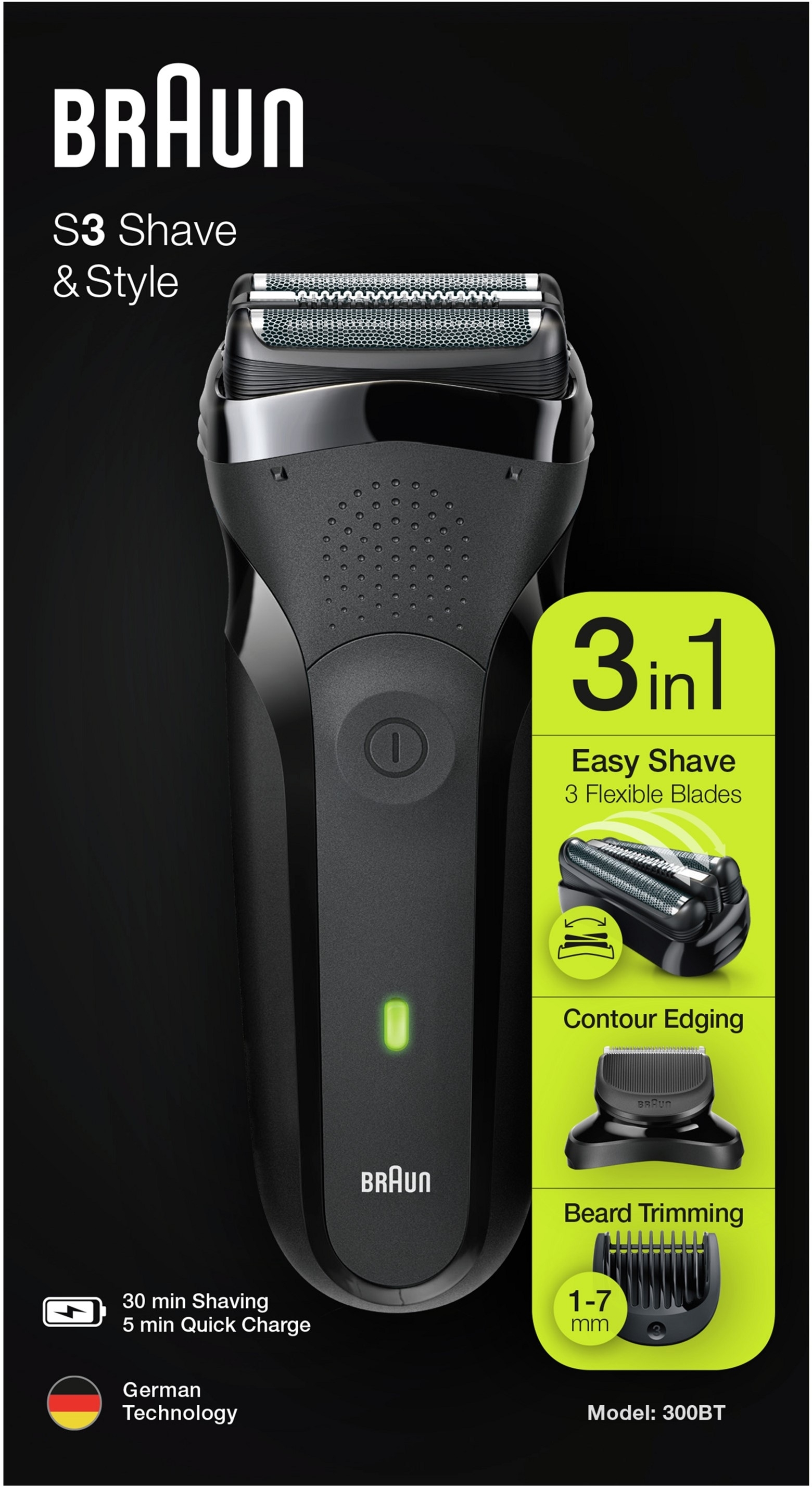 Електробритва Braun 300BT Series 3 5408 Blackфото4