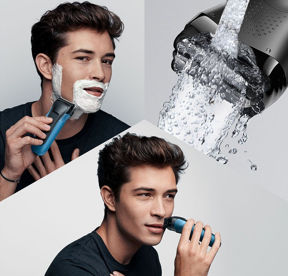 Электробритва Braun Series 3 310BT 5409 Wet&amp;Dry Black/Blue фото 