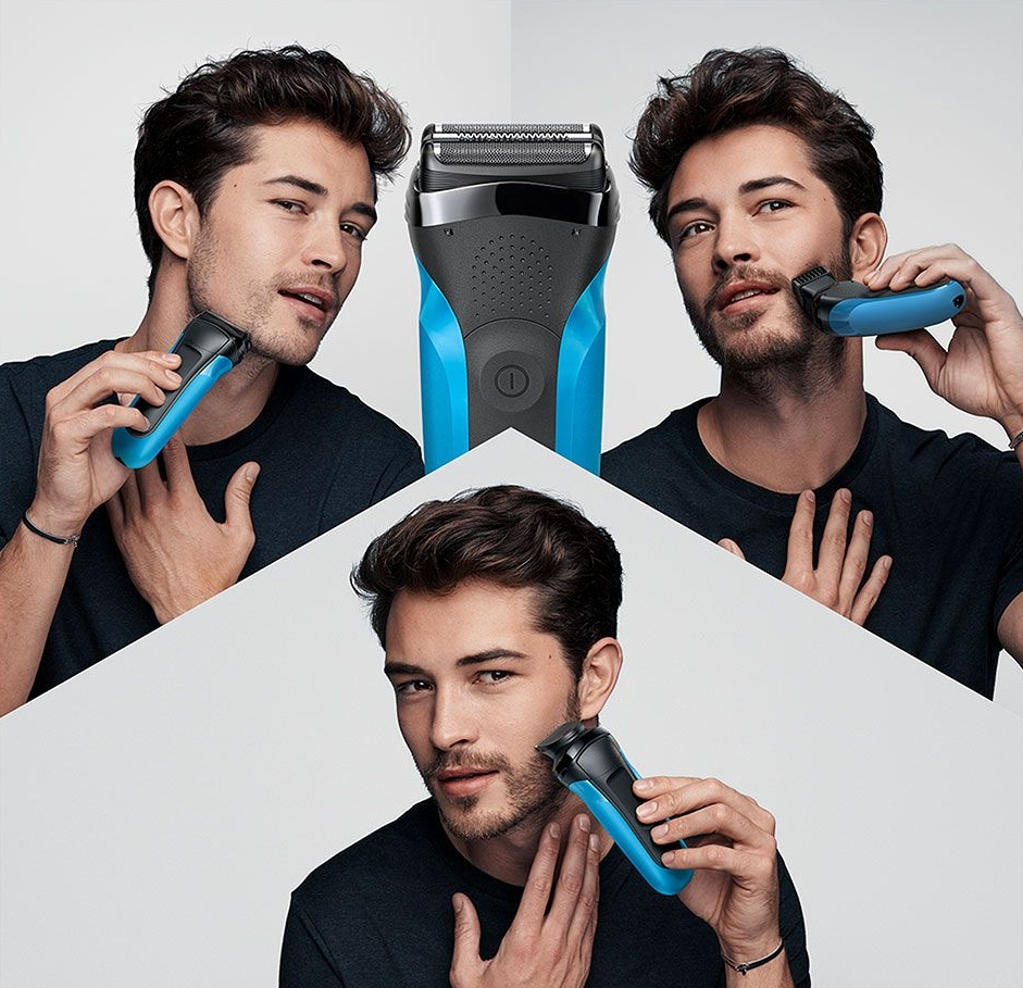 Электробритва Braun Series 3 310BT 5409 Wet&amp;Dry Black/Blue фото 