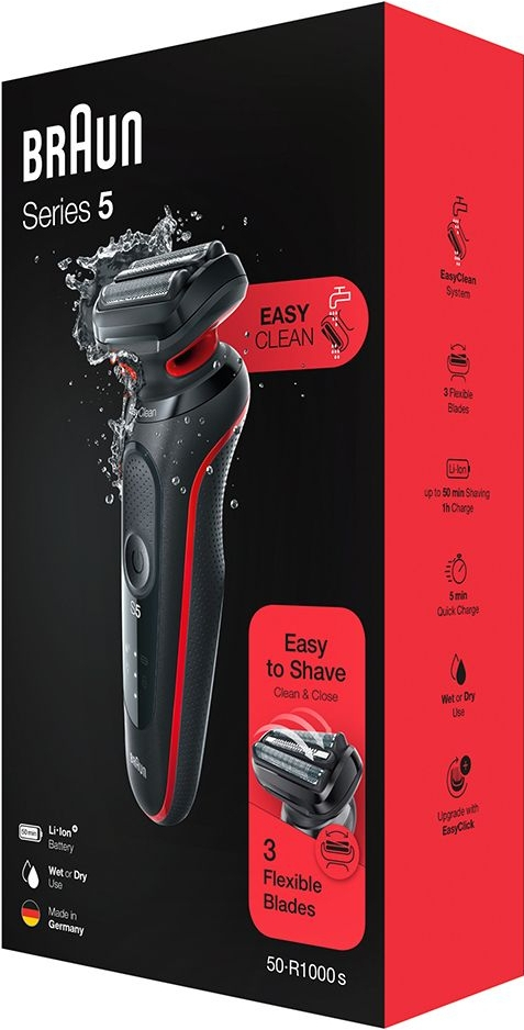 Електробритва Braun Series 5 51-R1000 Black/Redфото4