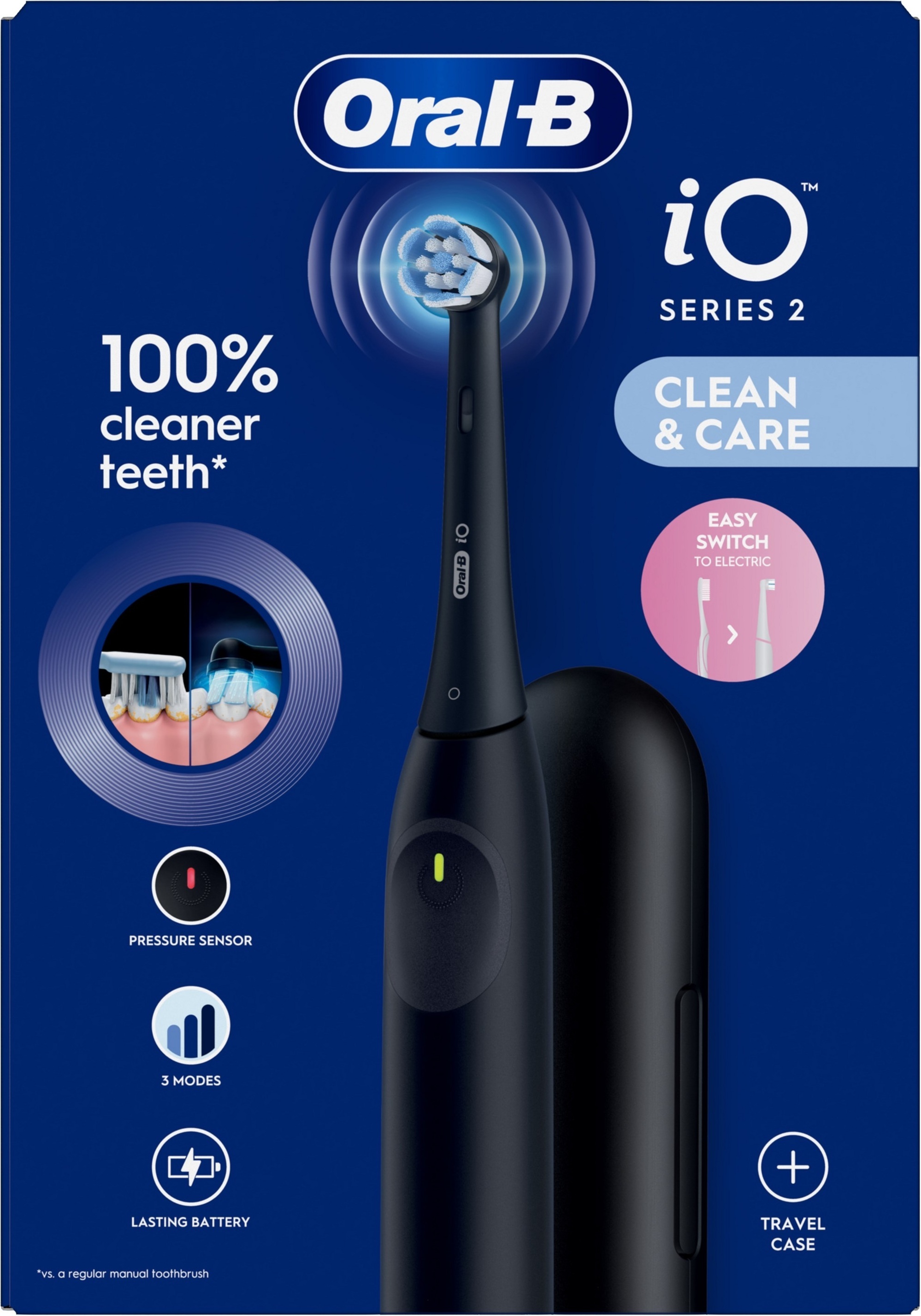 Зубная щетка Braun Oral-B iO Series 2 iOS2.1D9.2K Black + футляр фото 2