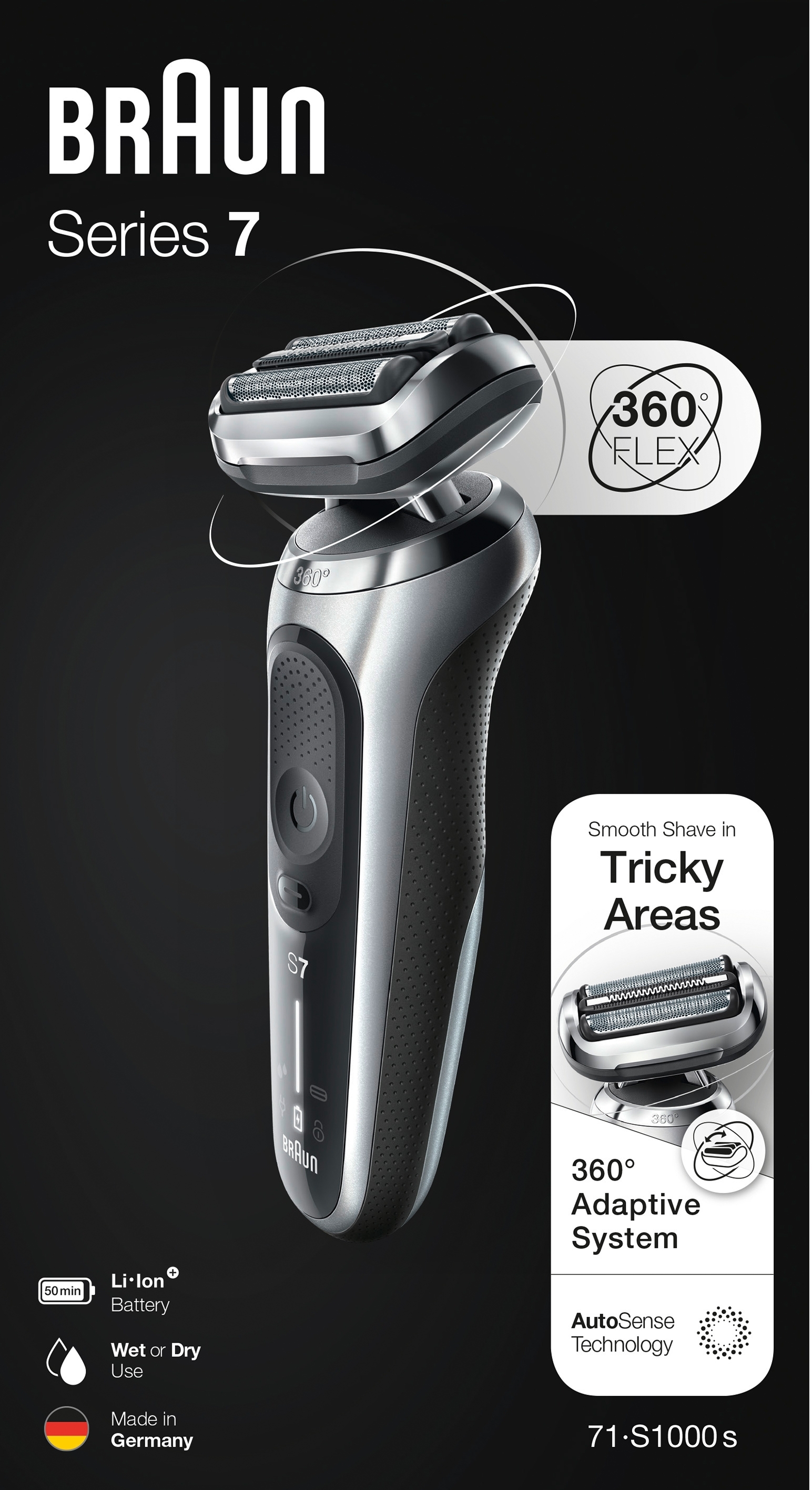 Электробритва Braun Series 7 71-S1000s Silver/Black фото 
