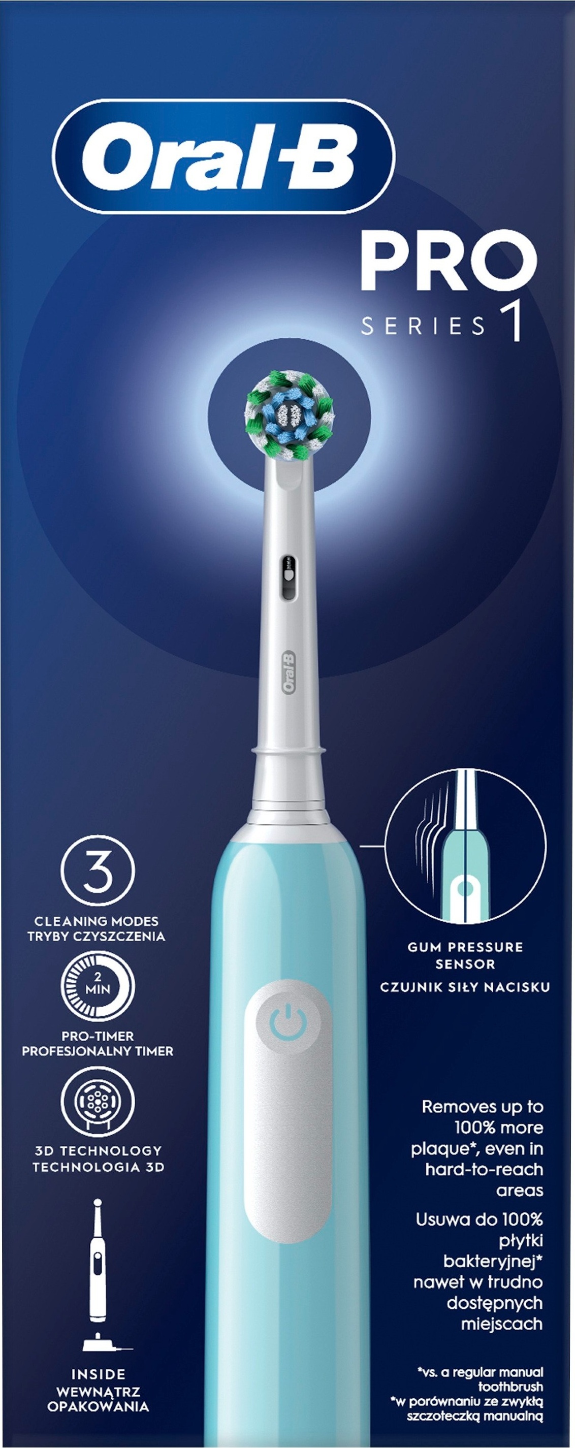 Зубна щітка Braun Oral-B PRO1 D305.513.3 Caribbean Blueфото