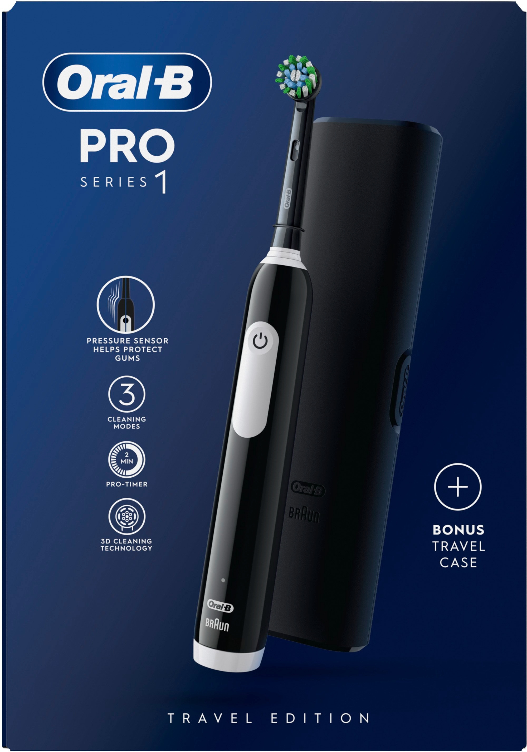 Зубна щітка Braun Oral-B PRO1 D305.513.3X Blackфото