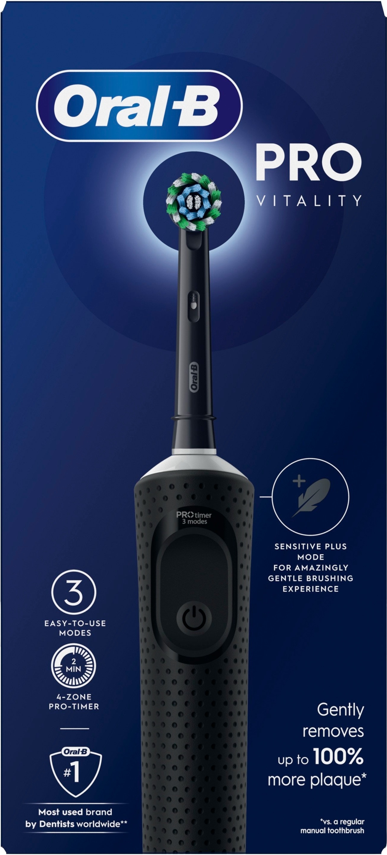 Зубна щітка Braun Oral-B Vitality D103.413.3 PRO Protect X Clean Cross Action EB50BRB Blackфото