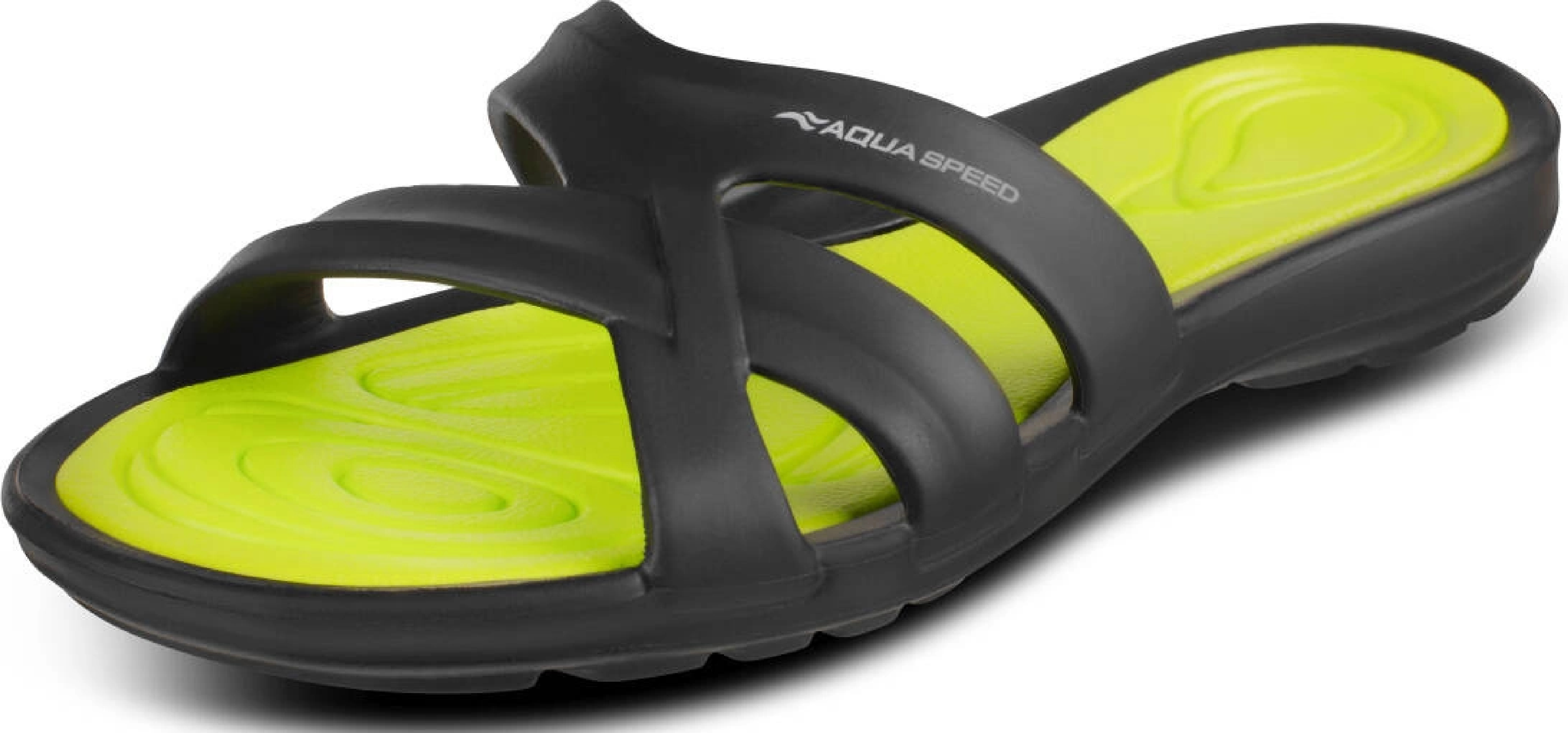 Шльопанці AQUA SPEED Panama 513-38 38 чорні/зеленіфото