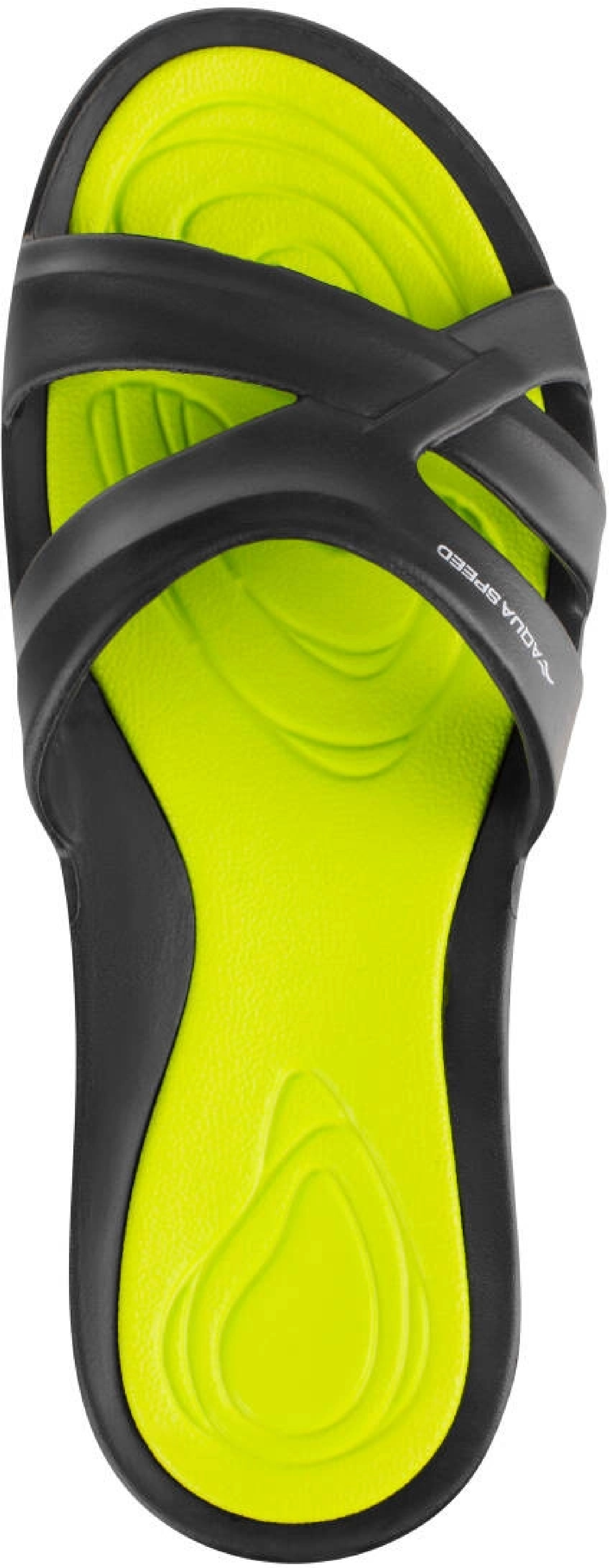 Шльопанці AQUA SPEED Panama 513-38 38 чорні/зеленіфото