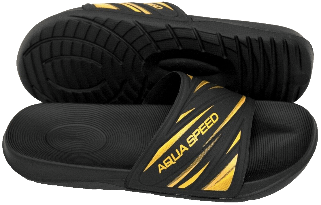 Шлепанцы мужские AQUA SPEED Idaho 514-18 41 черные/желтые фото 