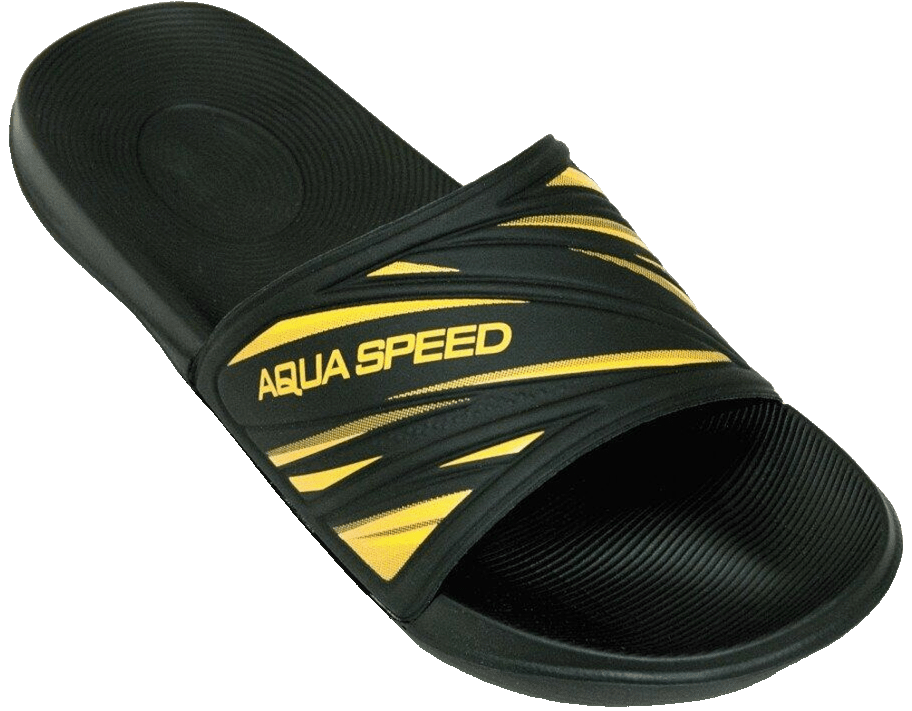 Шлепанцы мужские AQUA SPEED Idaho 514-18 42 черные/желтые фото 