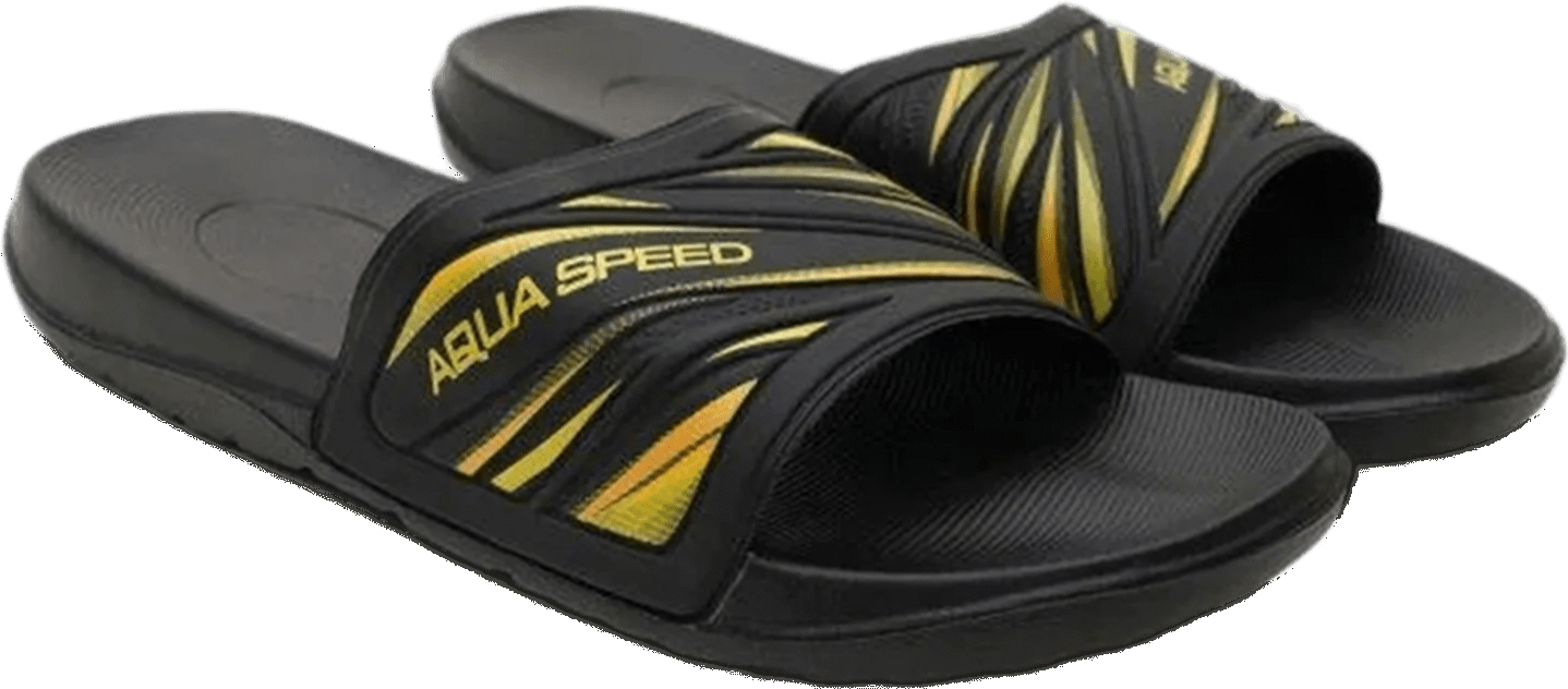 Шлепанцы мужские AQUA SPEED Idaho 514-18 43 черные/желтые фото 