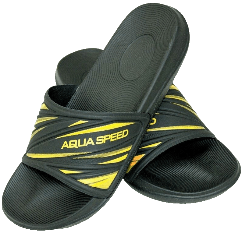 Шлепанцы мужские AQUA SPEED Idaho 514-18 46 черные/желтые фото 