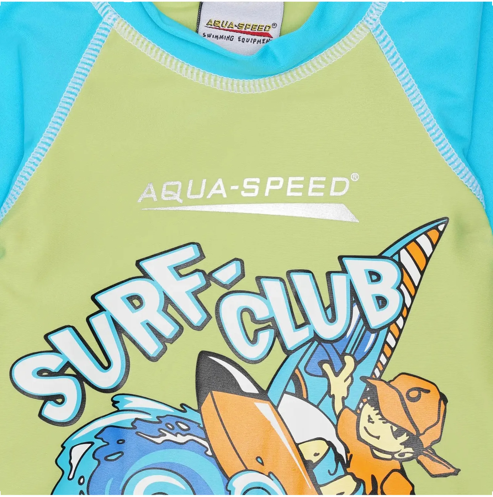 Футболка AQUA SPEED Surf-Club T-Shirt 383-04 110 зеленая/голубая фото 