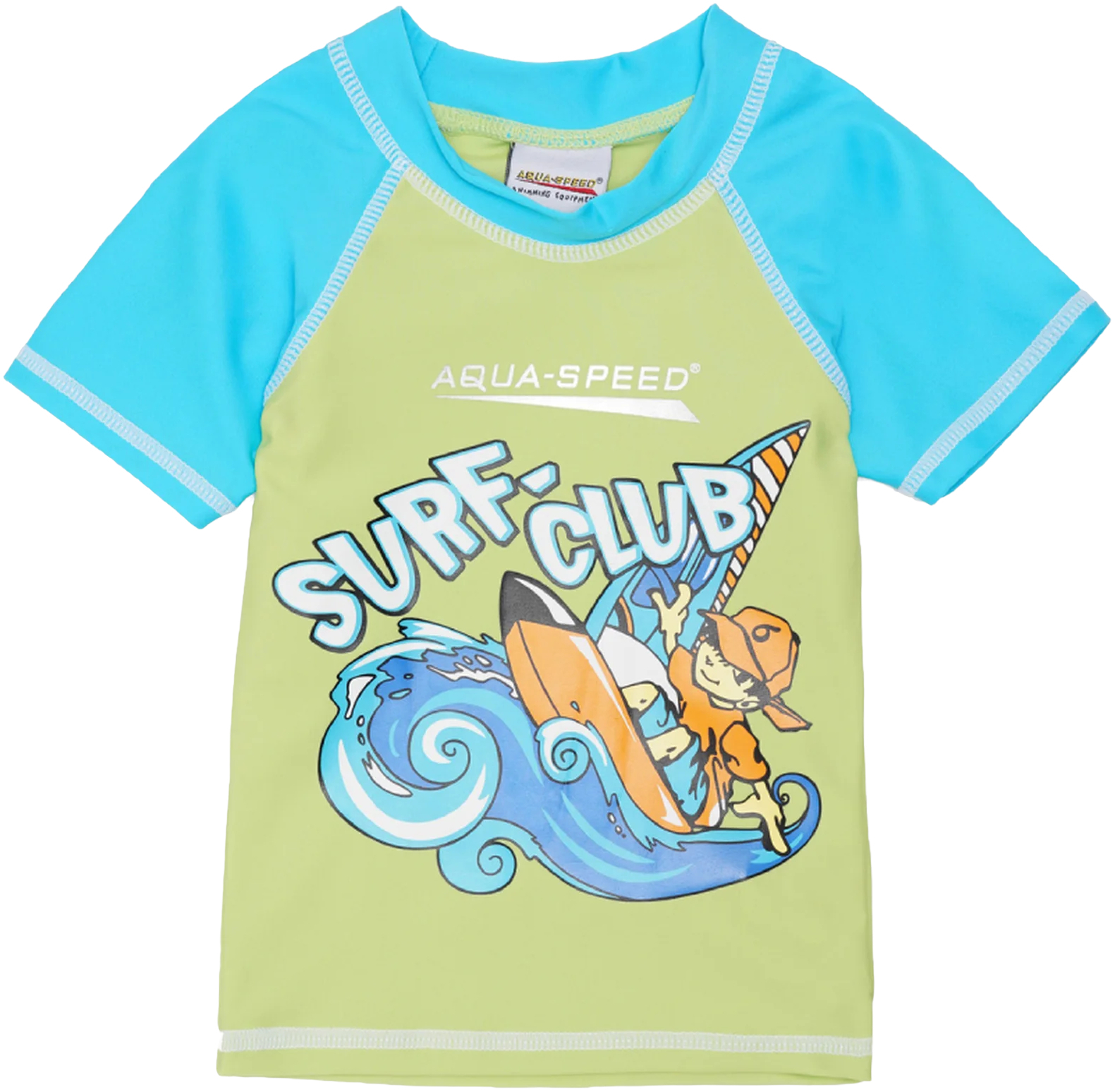 Футболка AQUA SPEED Surf-Club T-Shirt 383-04 110 зеленая/голубая фото 