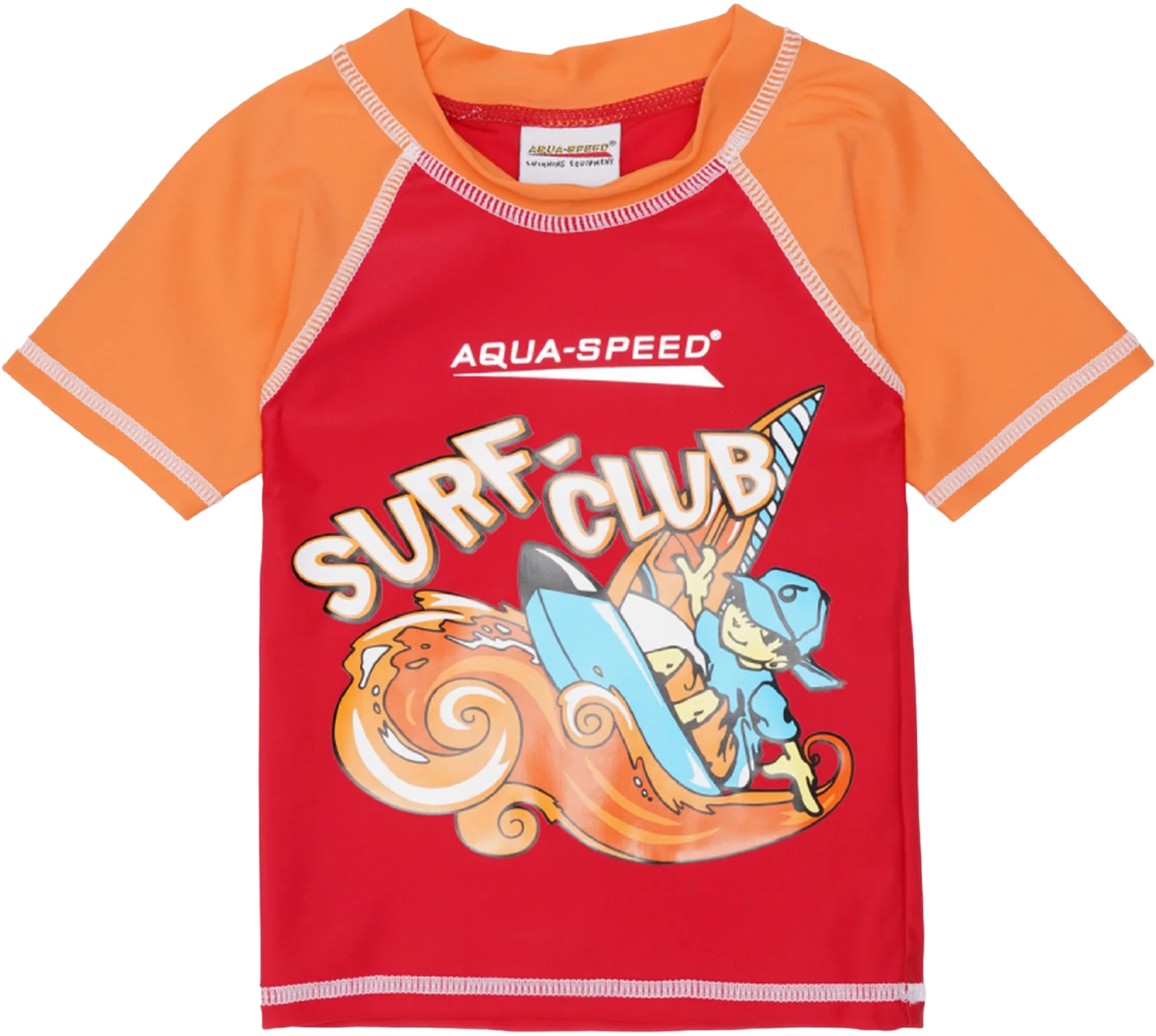 Футболка AQUA SPEED Surf-Club T-Shirt 383-31 122 красная/оранжевая фото 