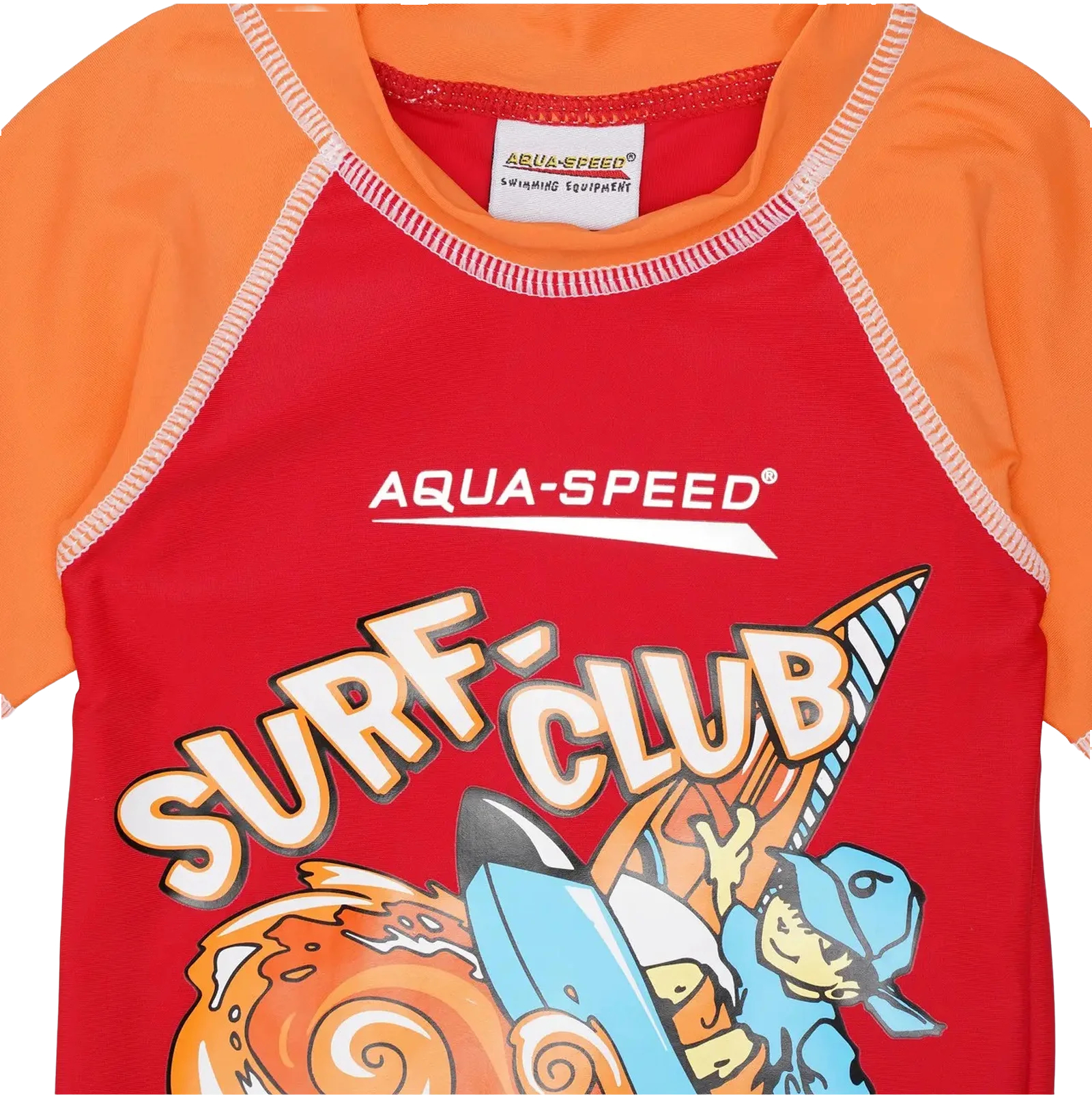 Футболка AQUA SPEED Surf-Club T-Shirt 383-31 128 красная/оранжевая фото 