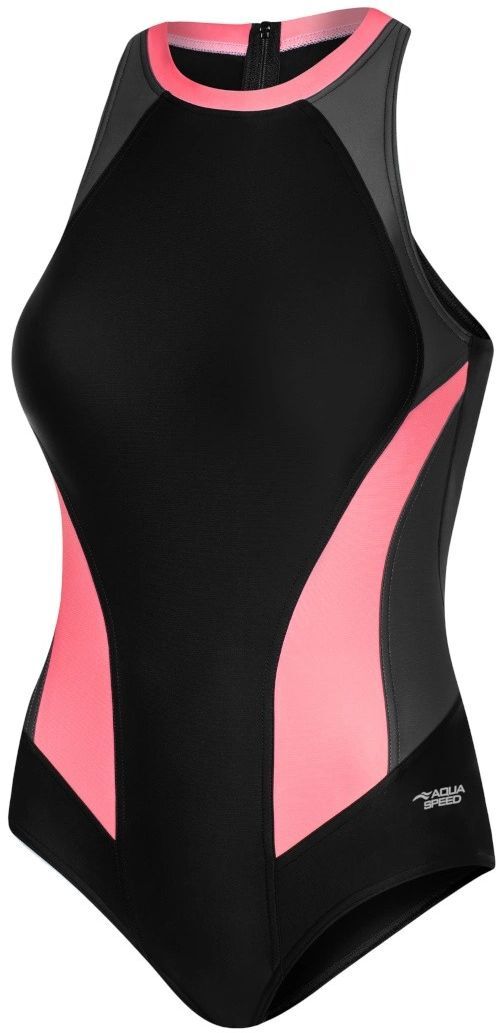 Купальник AQUA SPEED Nina 344-133 38 черный/серый/розовый фото 3