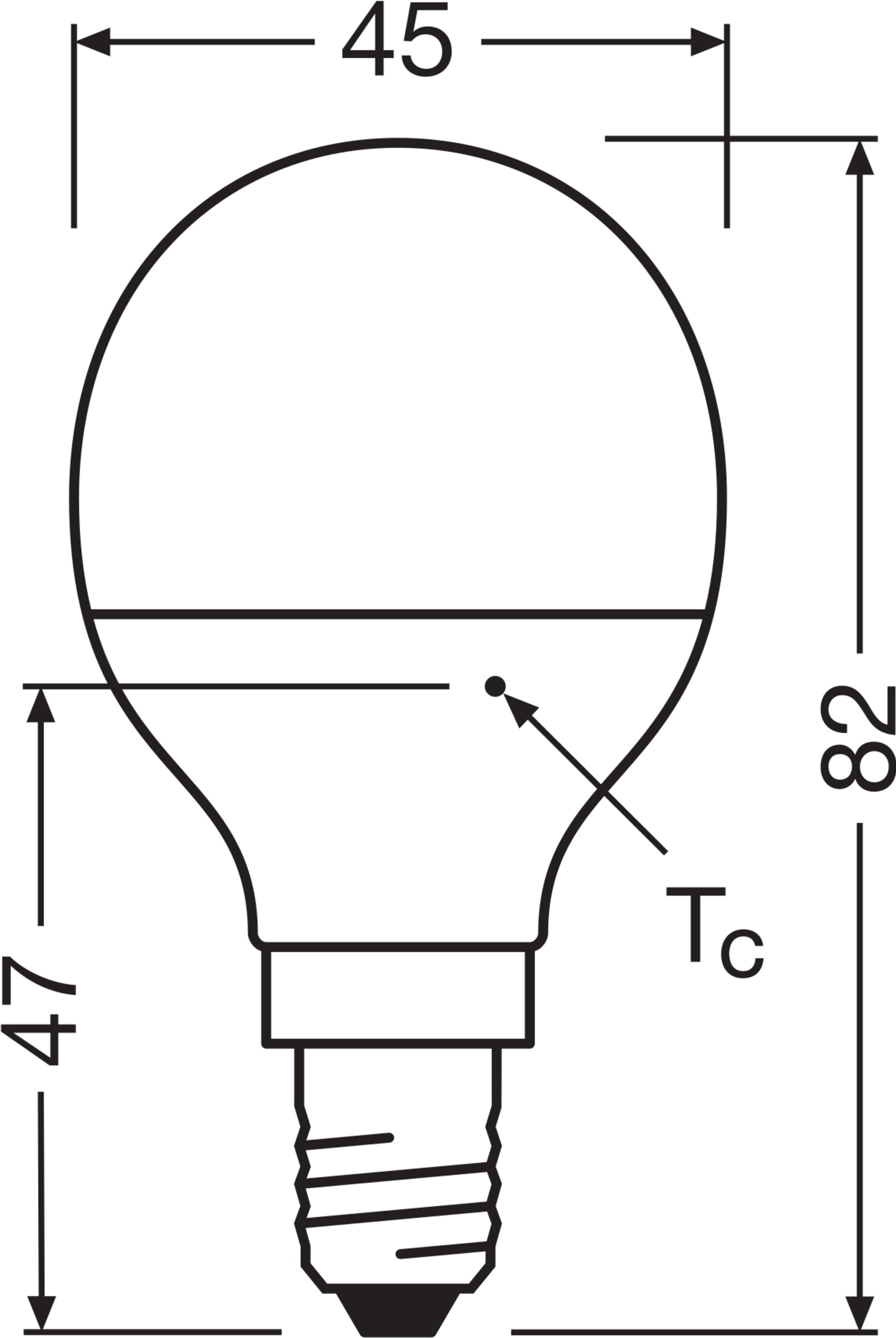 Лампа світлодіодна Osram Led Value P75 7W (1055Lm) 3000K E14 (4099854547539)фото