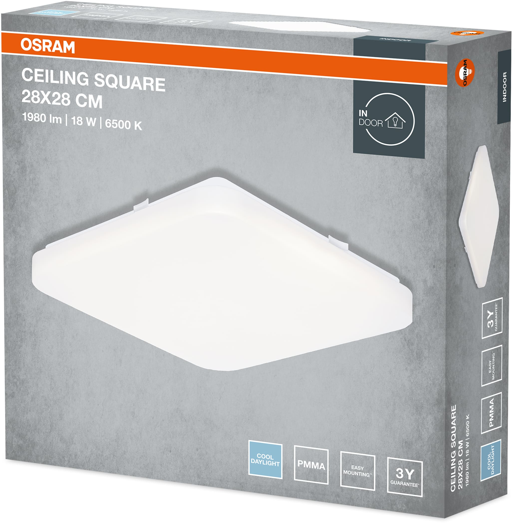 Светильник Osram Ceiling Square 18W, 6500К, 1140Lm (4099854648526) фото4