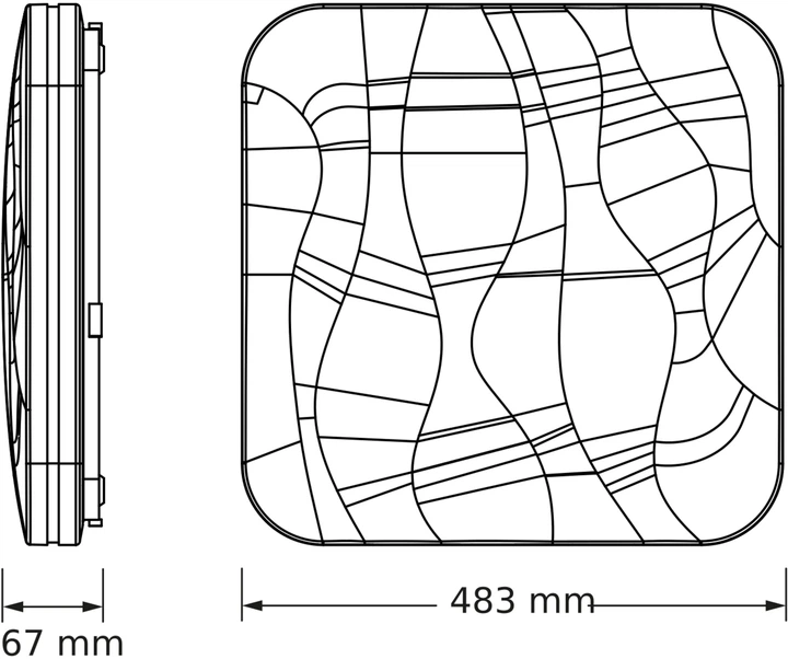 Светильник НСП OSRAM CEILING PAVO 48?48 см, квадратный, 72 Вт, 4000 К фото 