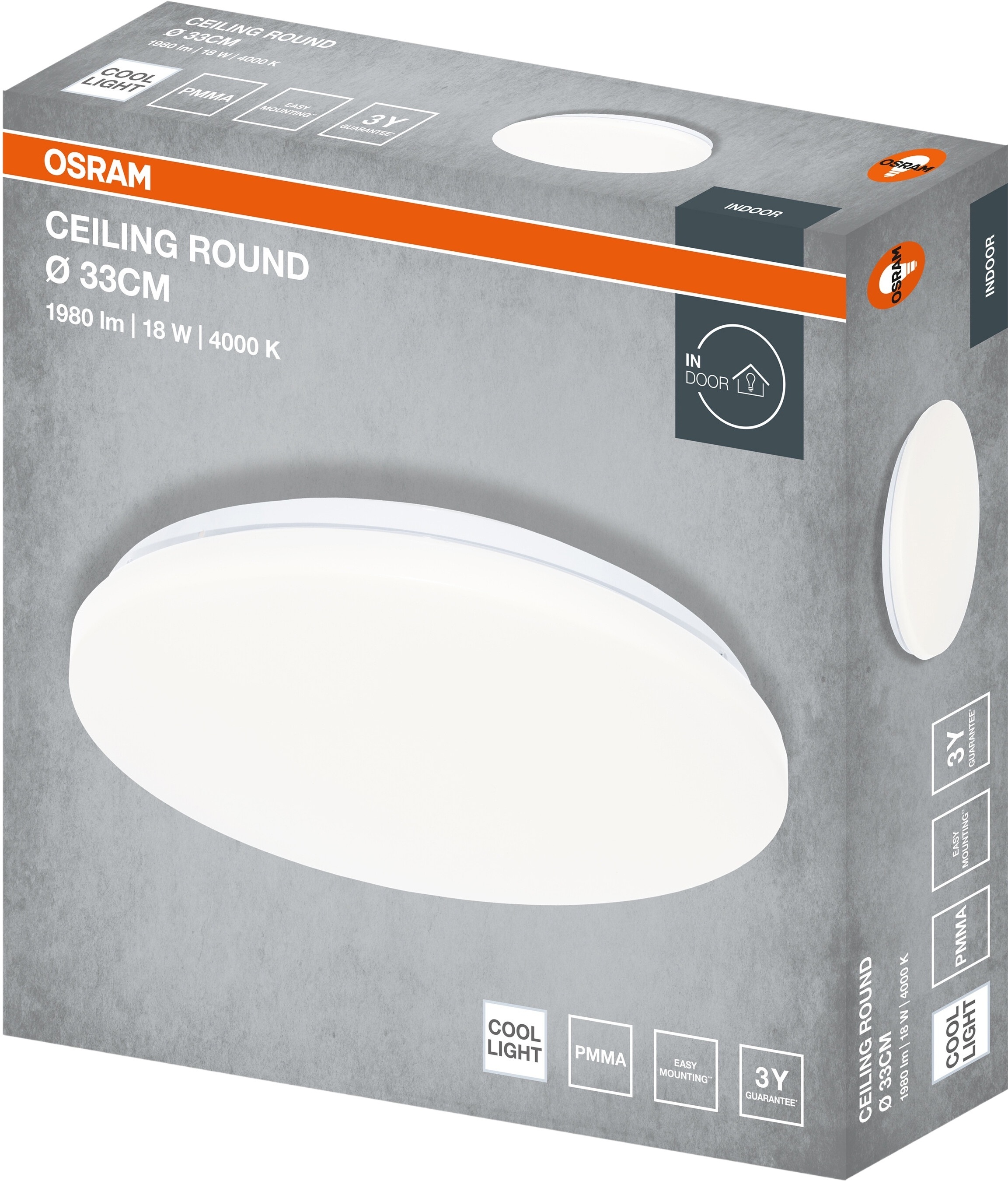Светильник Osram Ceiling Round 18W, 4000К, 1140Lm (4099854647468) фото 