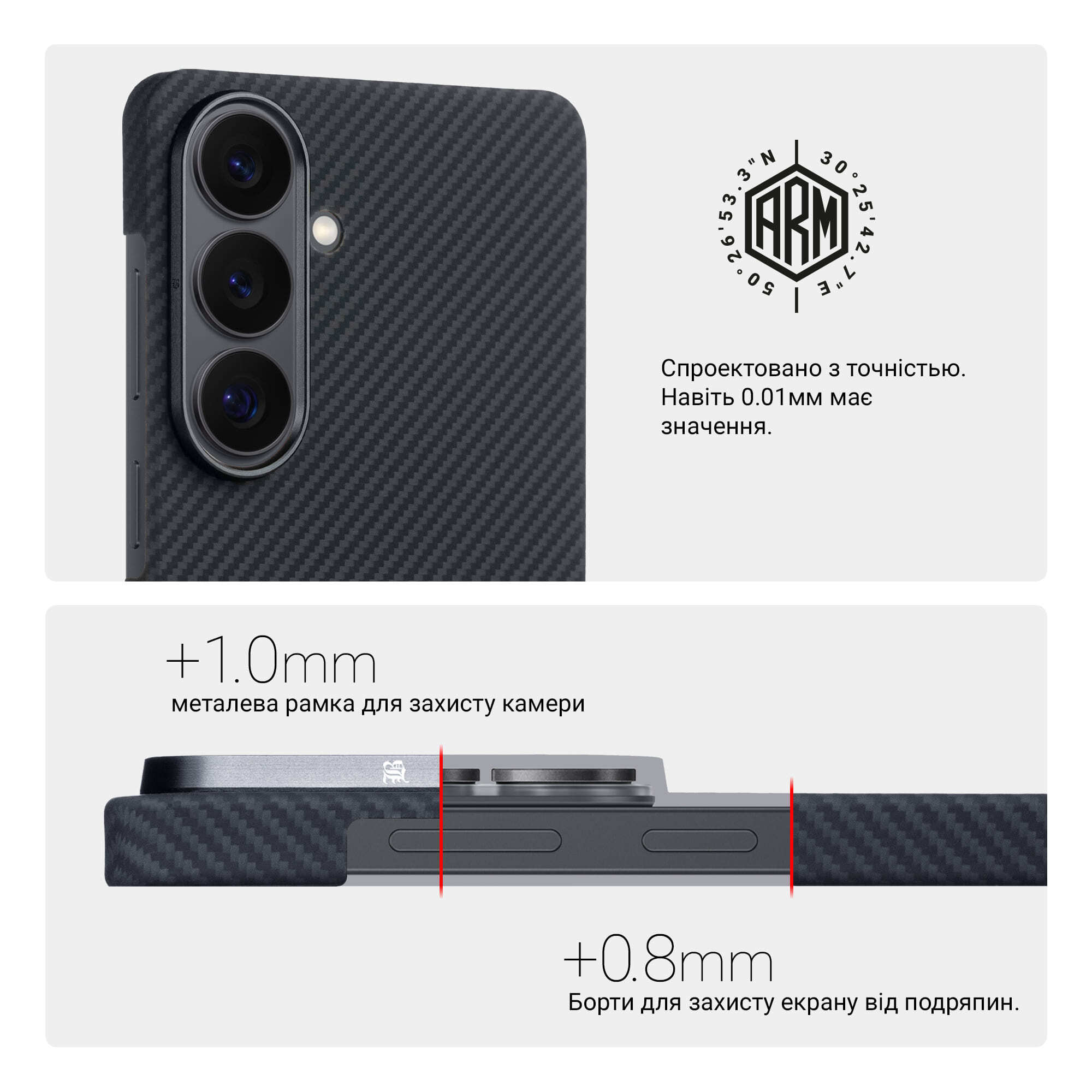 Чехол ArmorStandart BlackIcon Aramid Twill MagCase для Samsung S26 Black (ARM90145) фото 