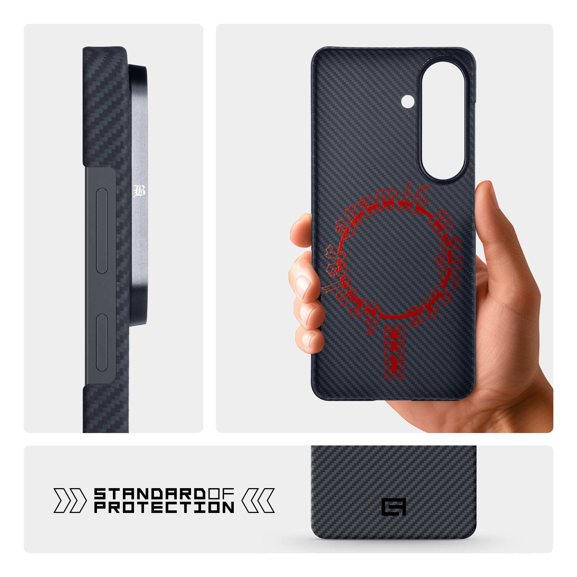 Чехол ArmorStandart BlackIcon Aramid Twill MagCase для Samsung S26 Black (ARM90145) фото 