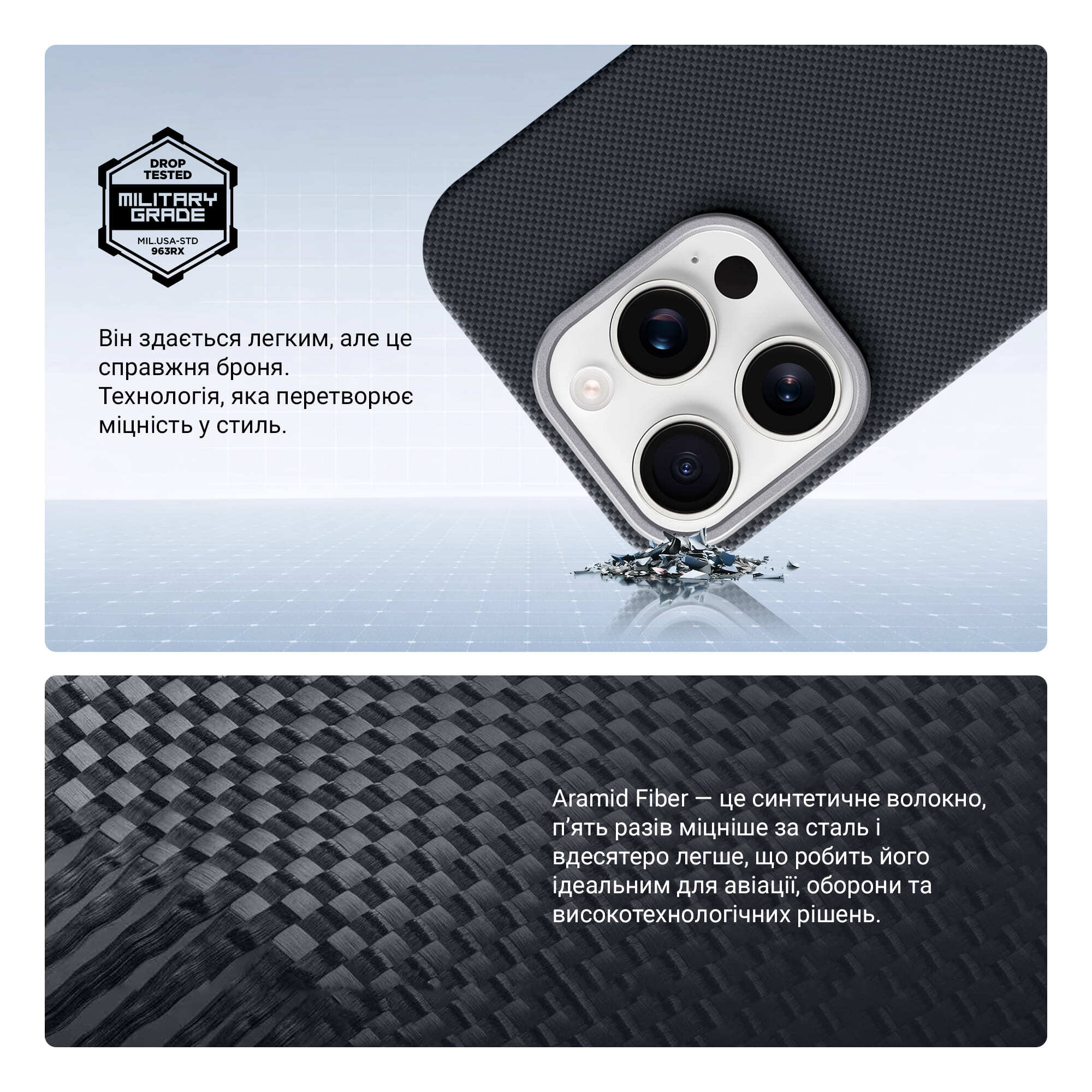 Чехол ArmorStandart BlackIcon Aramid Plain MagCase для Apple iPhone 16 Pro Black (ARM90169) фото4