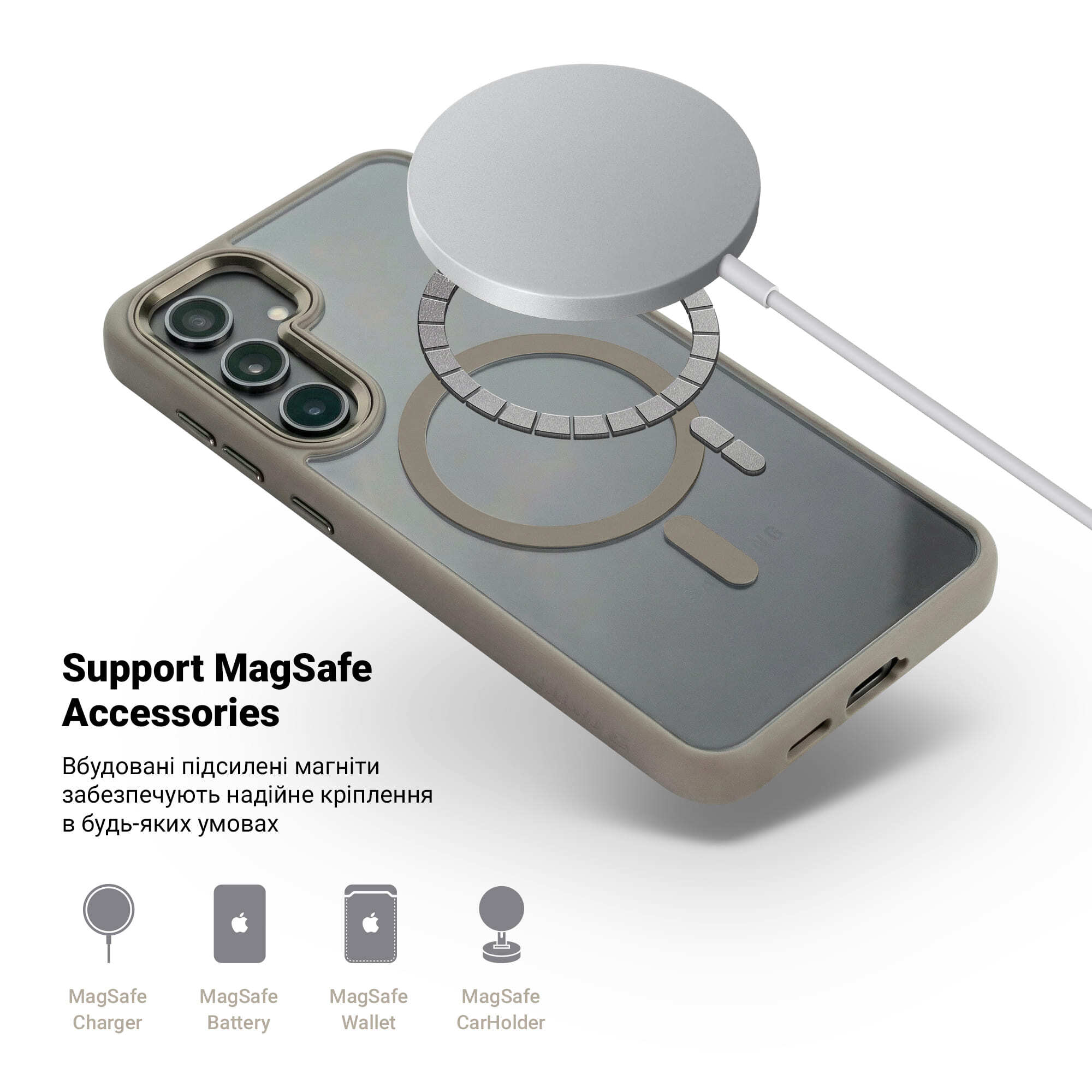 Чехол ArmorStandart Unit MagSafe для Samsung S24 Plus Titanium Grey (ARM74866) фото 