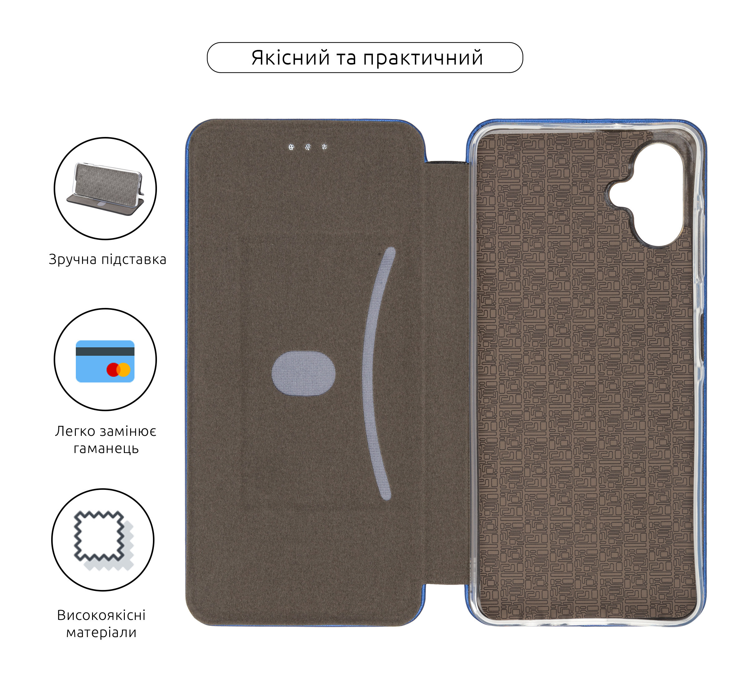 Чехол-книжка ArmorStandart G-Case для Samsung A06 (A065) Blue (ARM80126) фото 