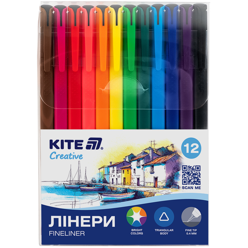 Лінери Kite Creative, набір 12шт (K-1164) фото4